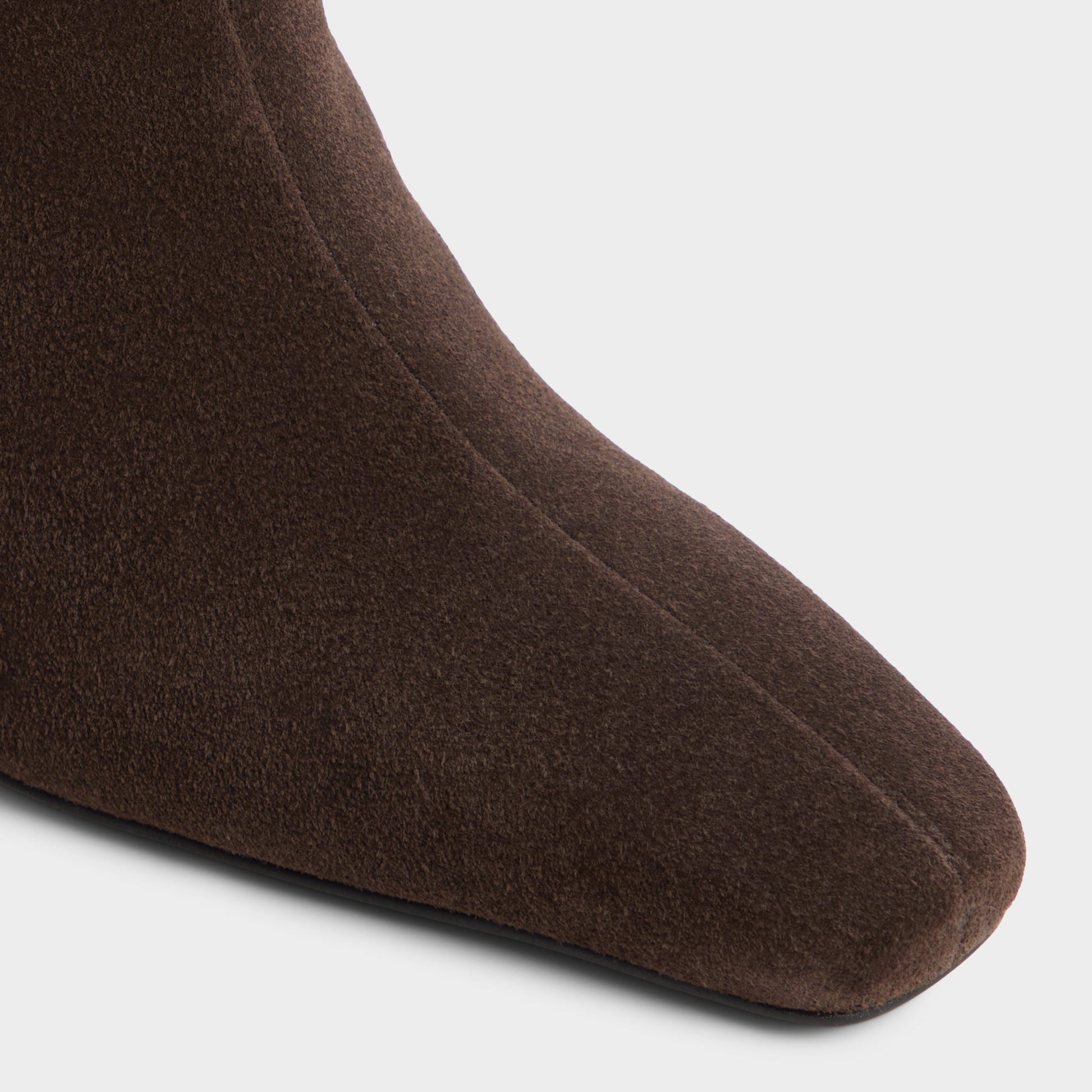 Close-up of the Dark Brown Bethie Knee-high boot