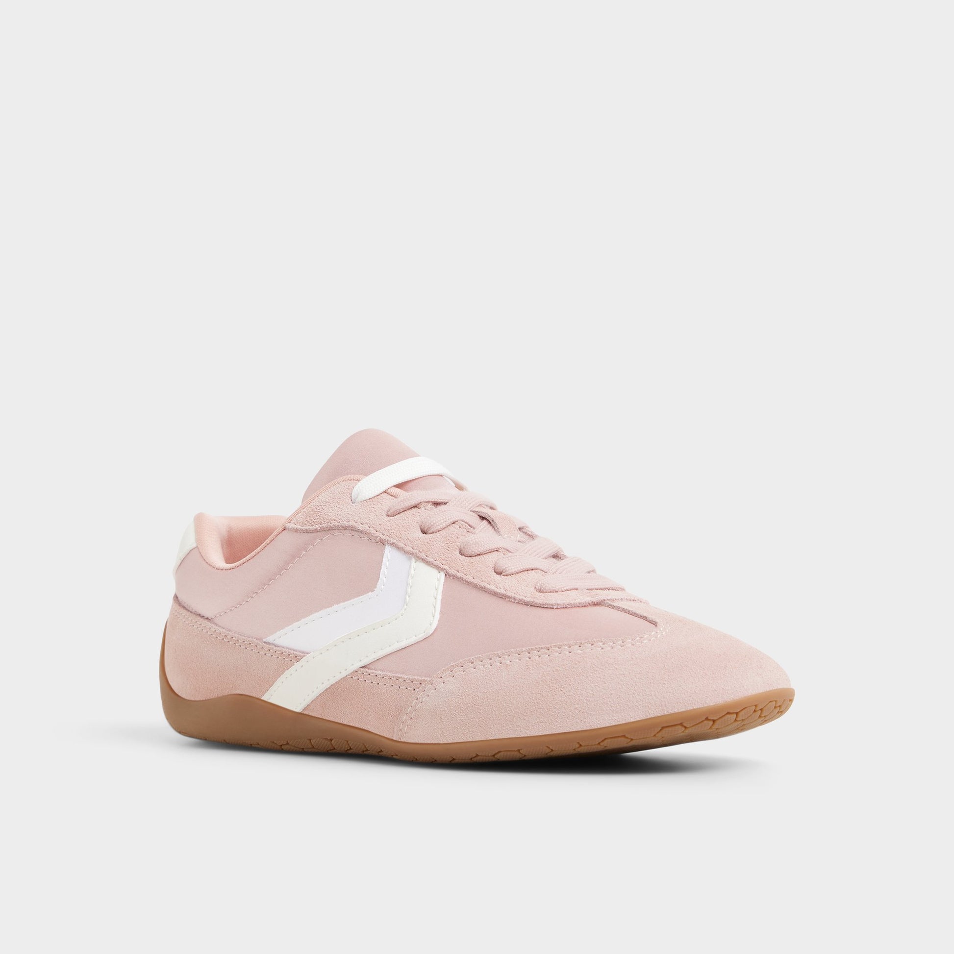 Three-quarter angle of Open Pink Coolchic Jogger Sole Sneaker's front side