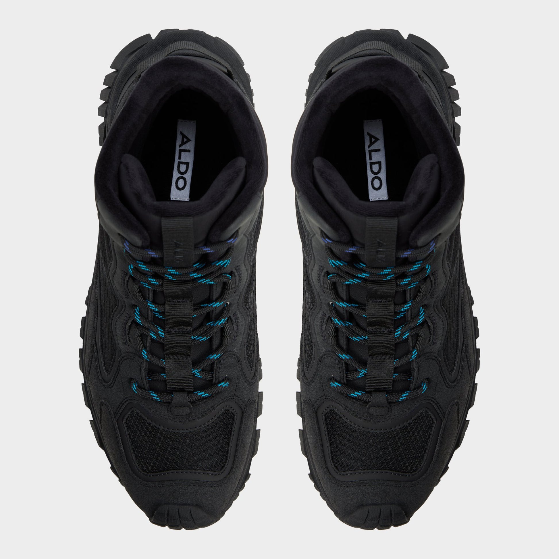 Top-down view of the Black Lynx Lace-up boot