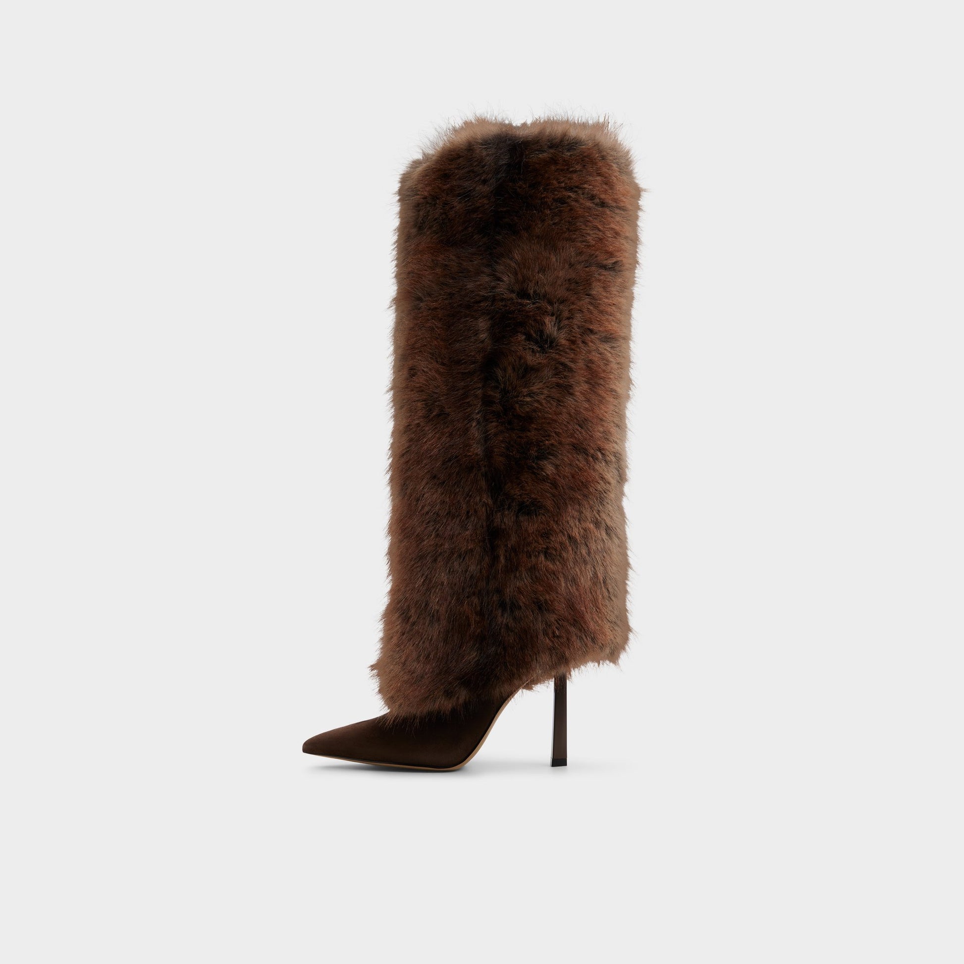 Side view of Dark brown Lennore Knee-high boot