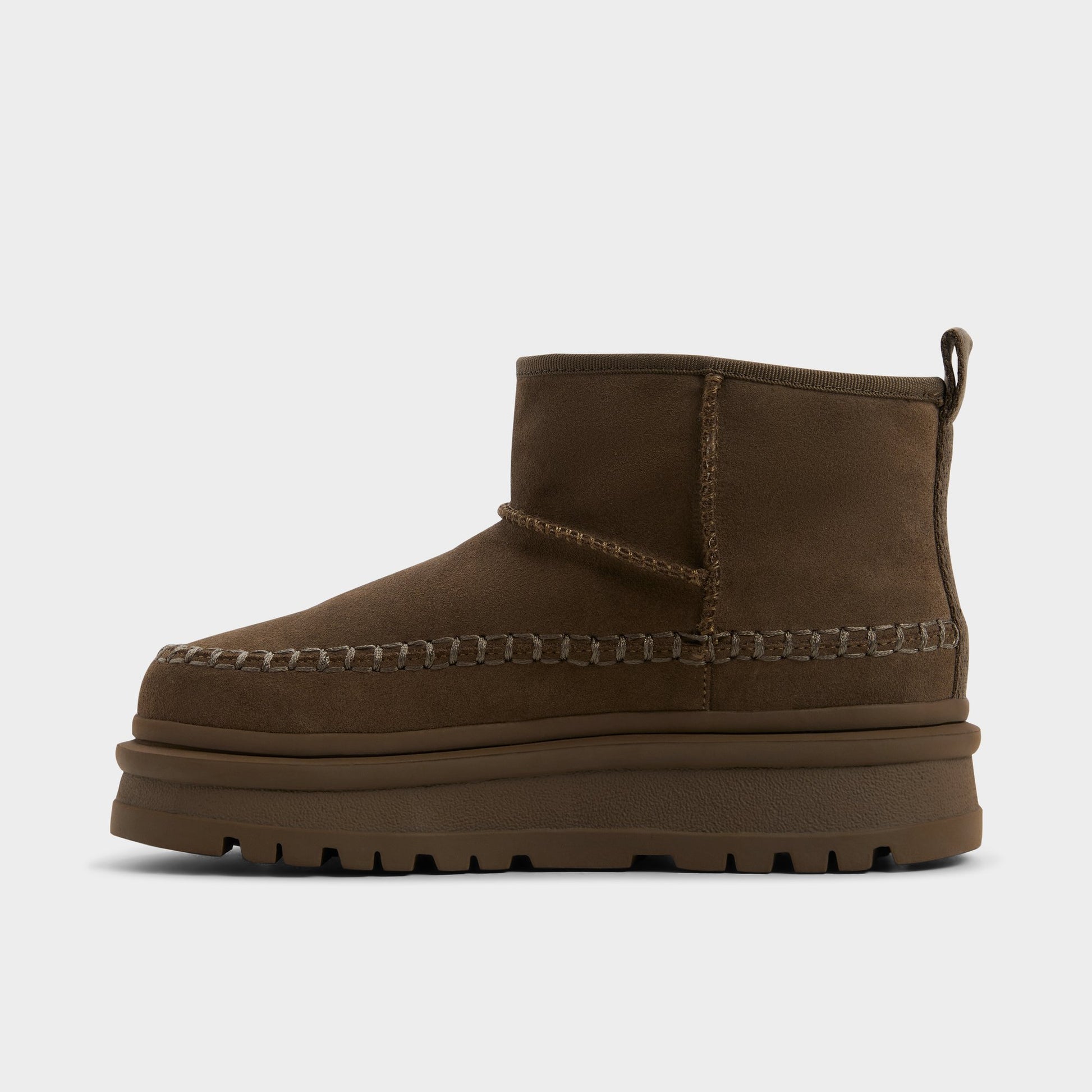 Side view of Dark Green Milanie Ankle boot