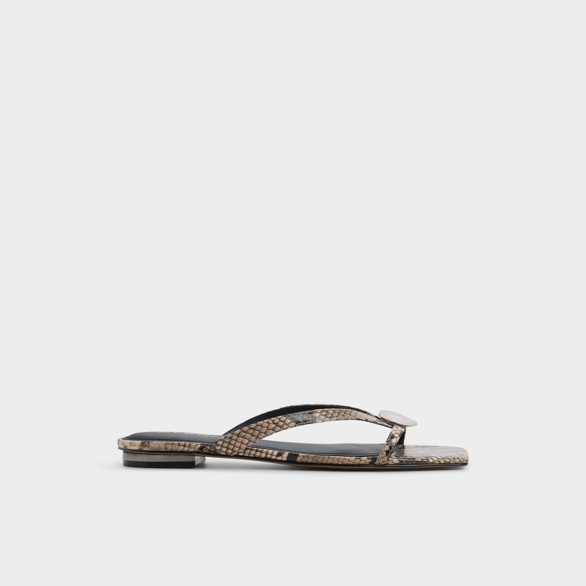 Main View of White/black Iliria Slide sandal for Womens