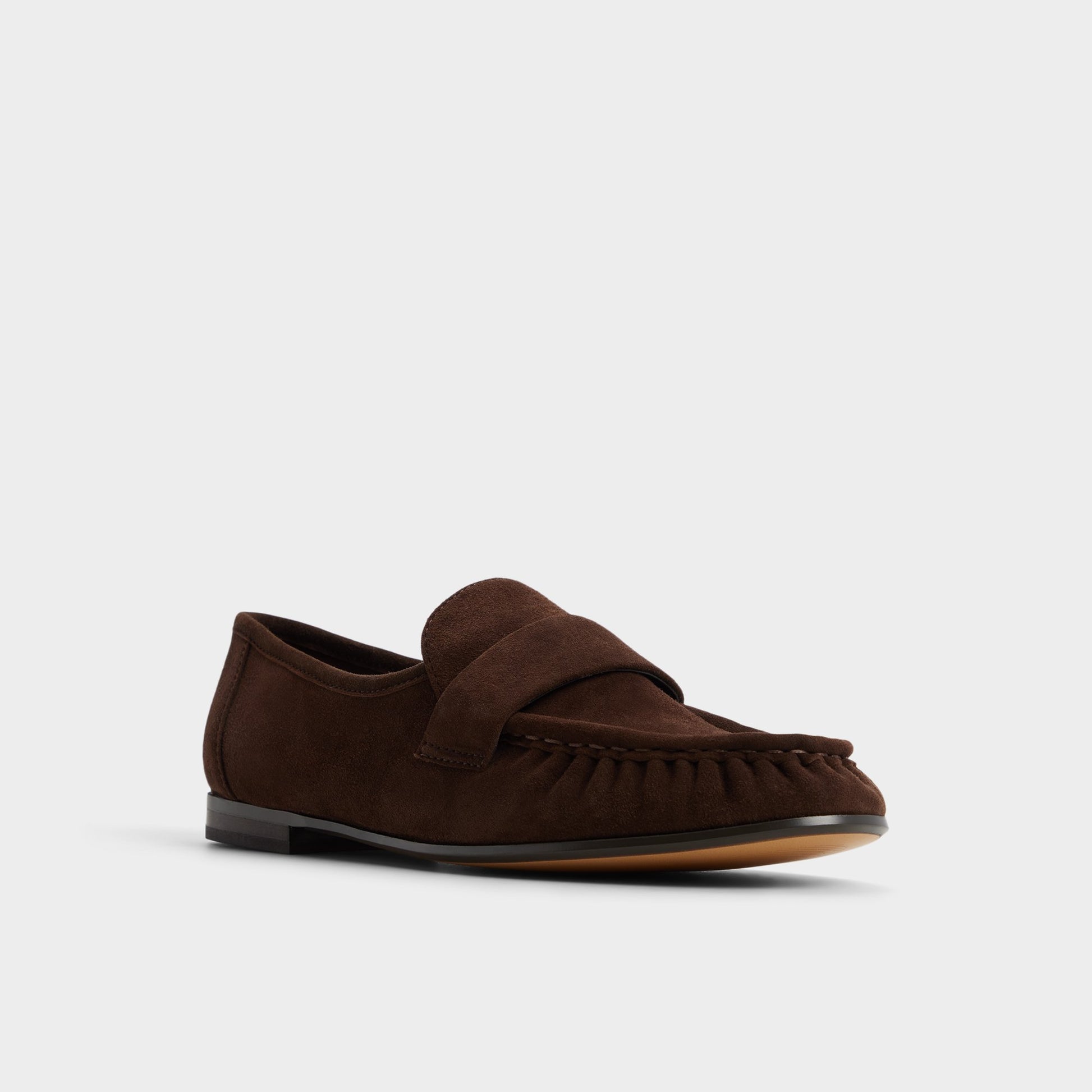 Three-quarter angle of Dark Brown Verillan Loafer's front side