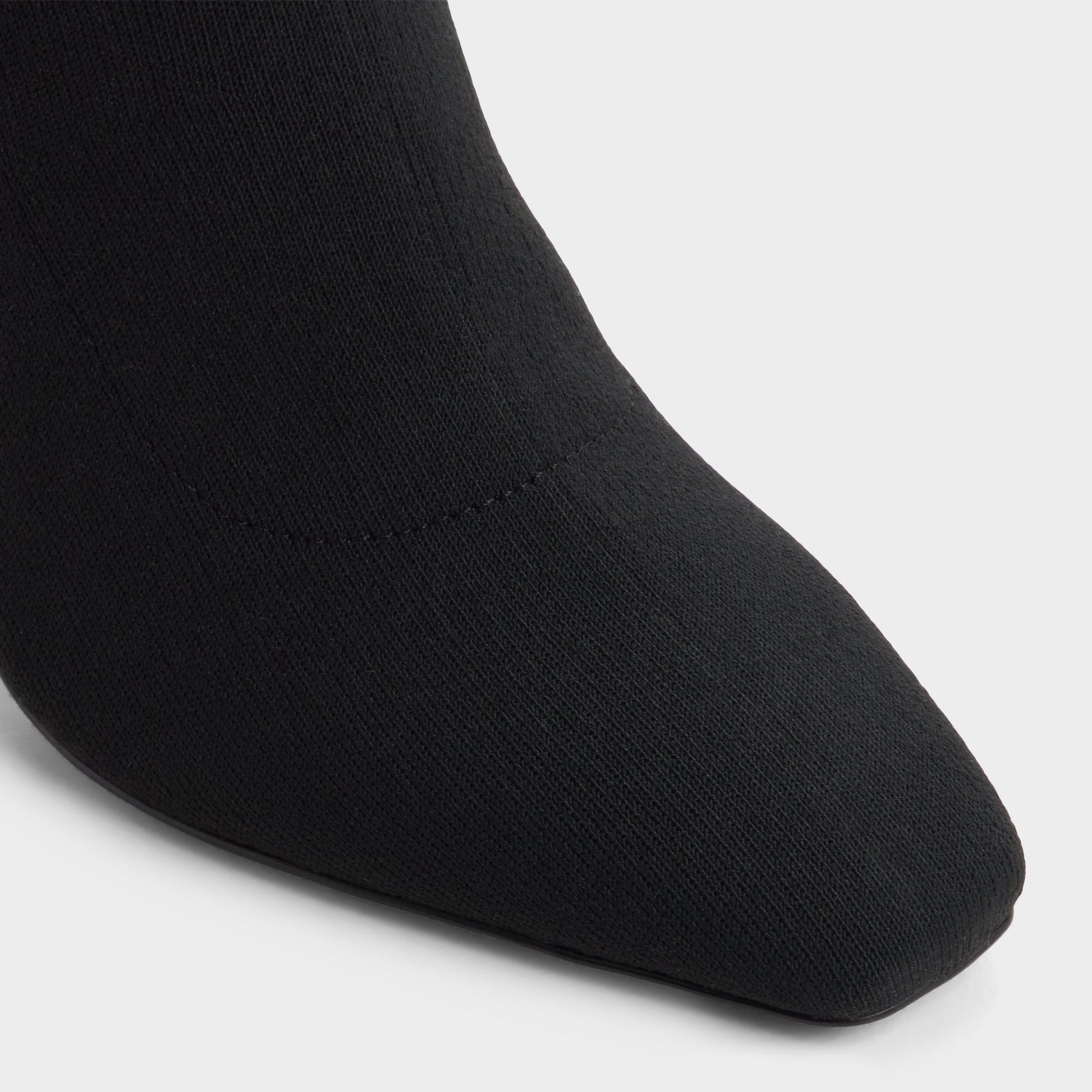 Close-up of the Black Lennora Knee-high boot