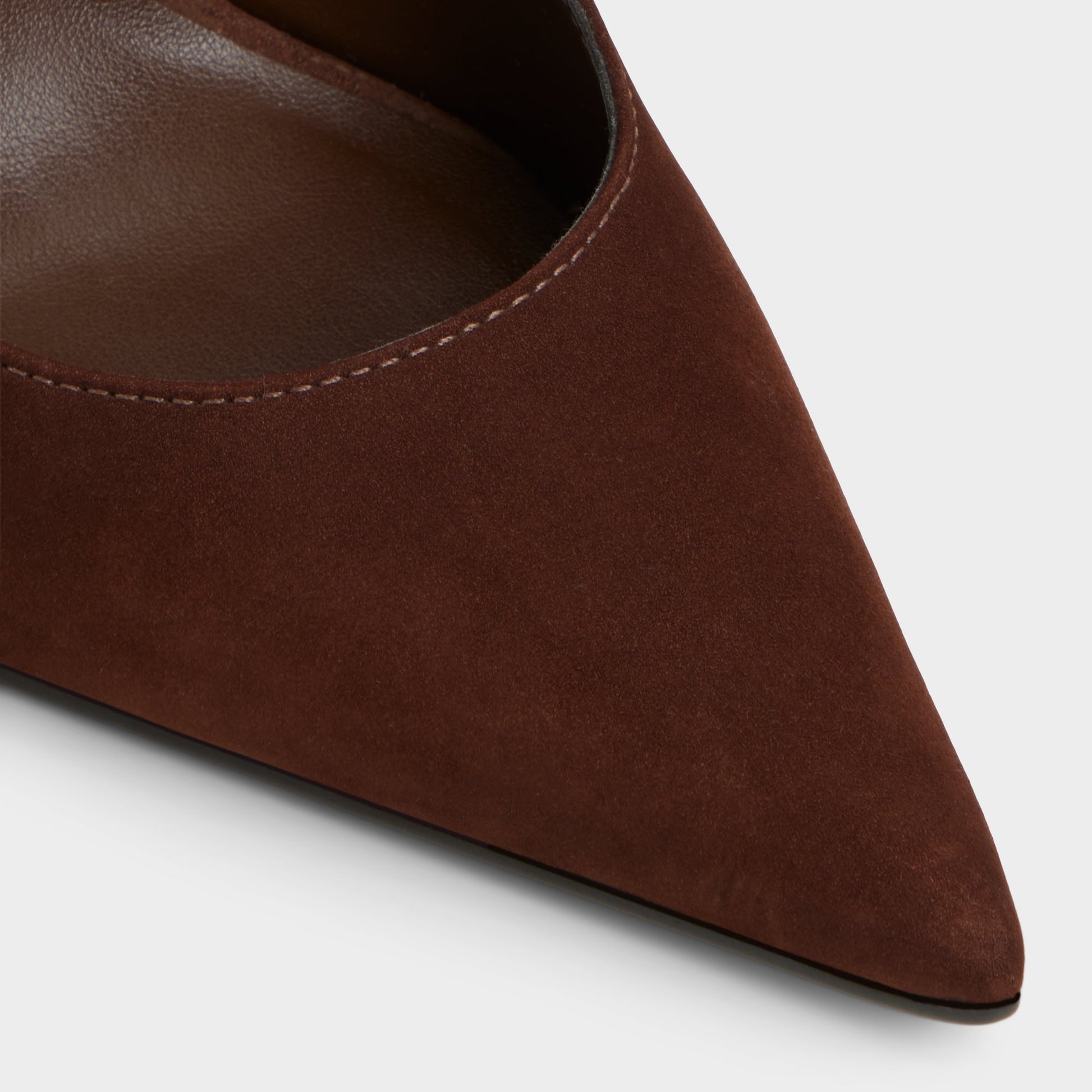 Close-up of the Dark Brown Stessysling Slingback heel