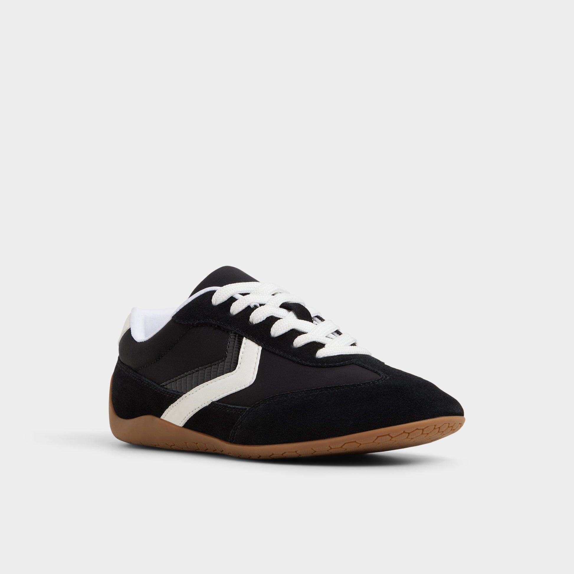 Three-quarter angle of Black Coolchic Jogger sneaker's front side