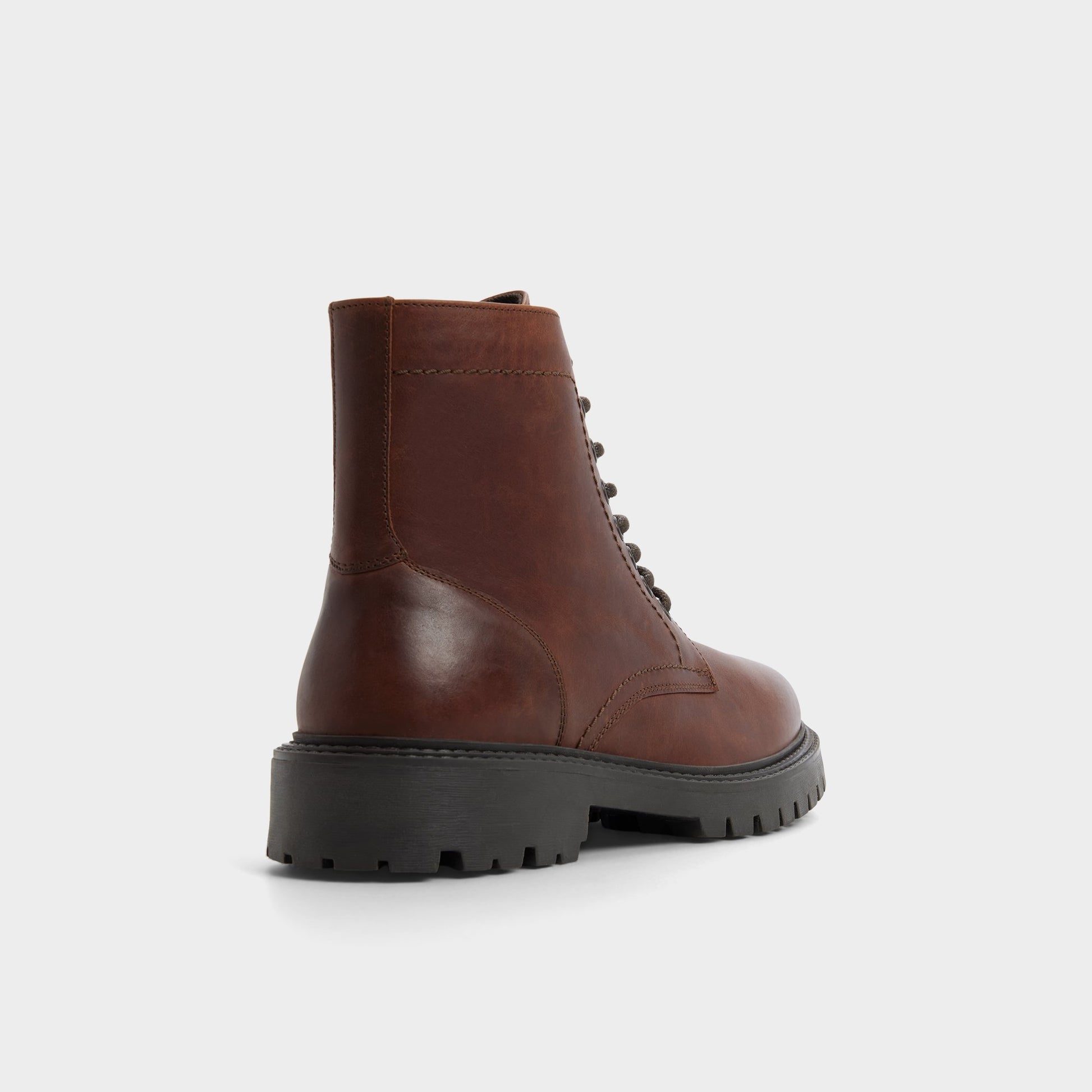 Three-quarter angle of Brown Blyth Lace-up boot's back side