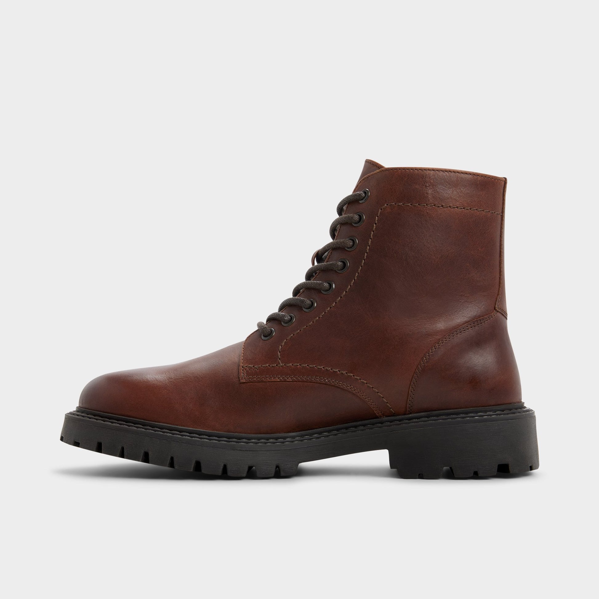 Side view of Brown Blyth Lace-up boot