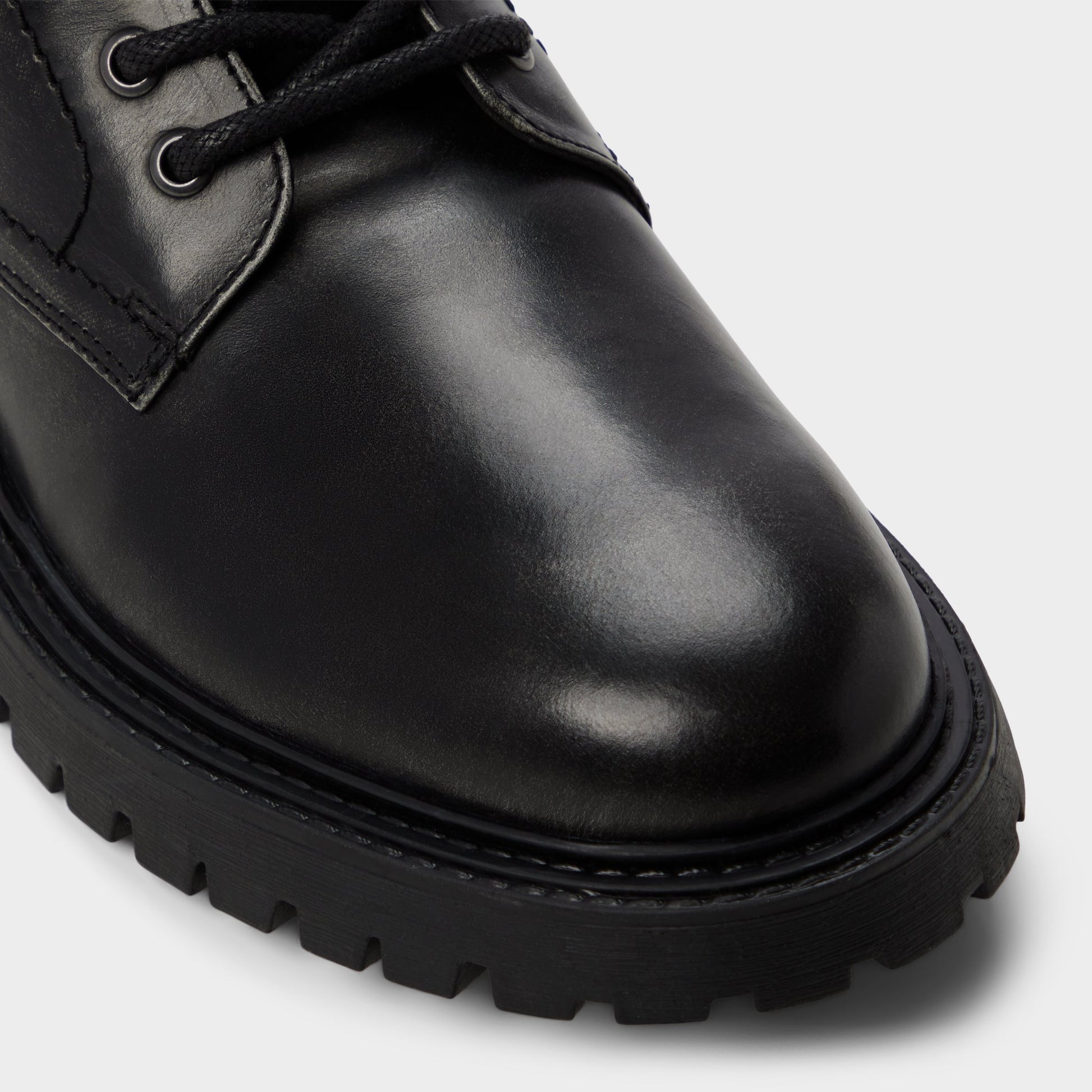 Close-up of the Black Blyth Lace-up boot