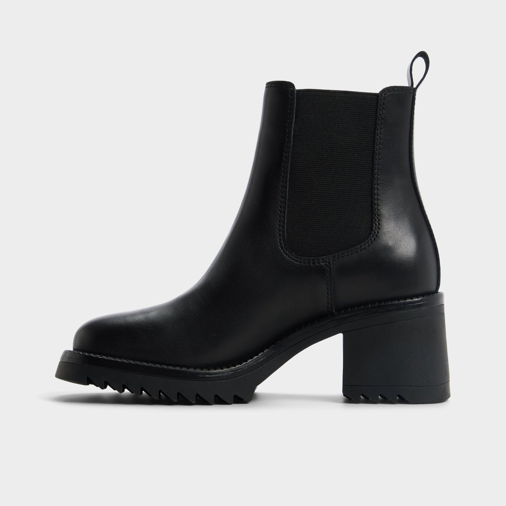 Side view of Black Anneliese Chelsea boot
