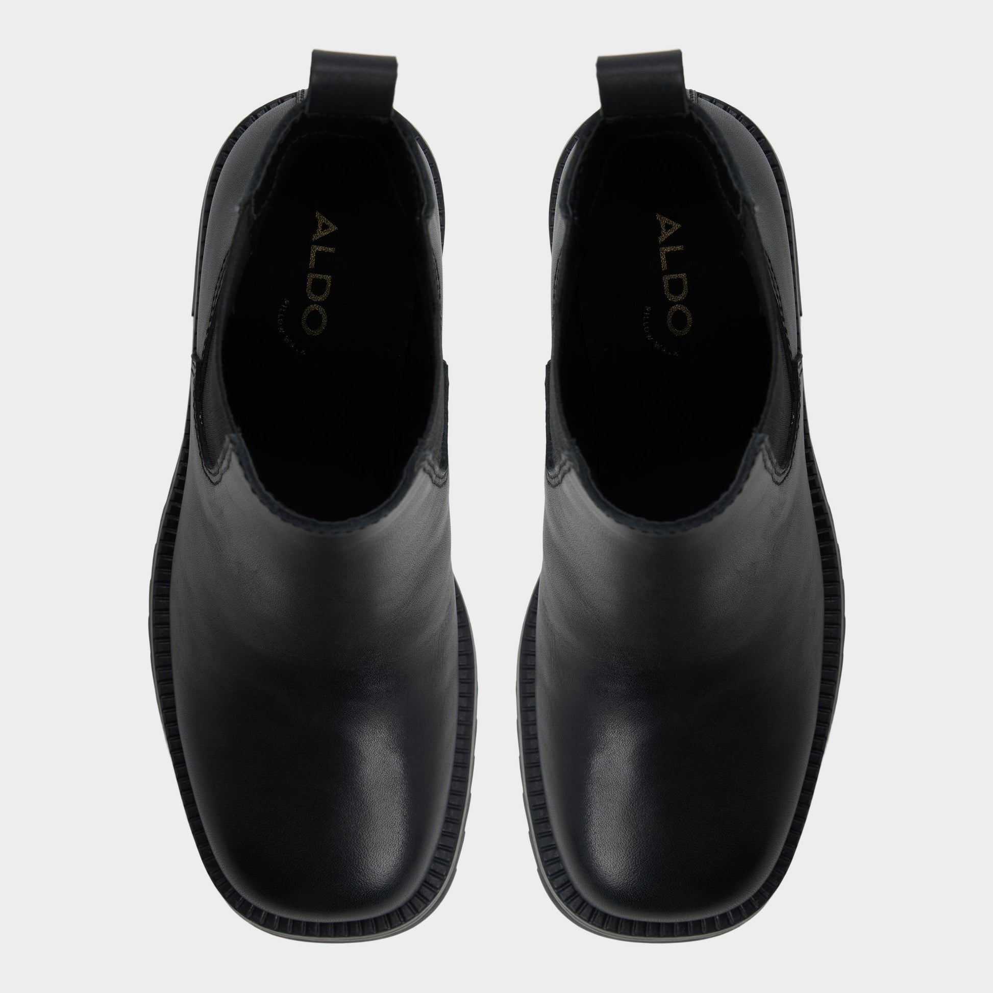 Top-down view of the Black Anneliese Chelsea boot