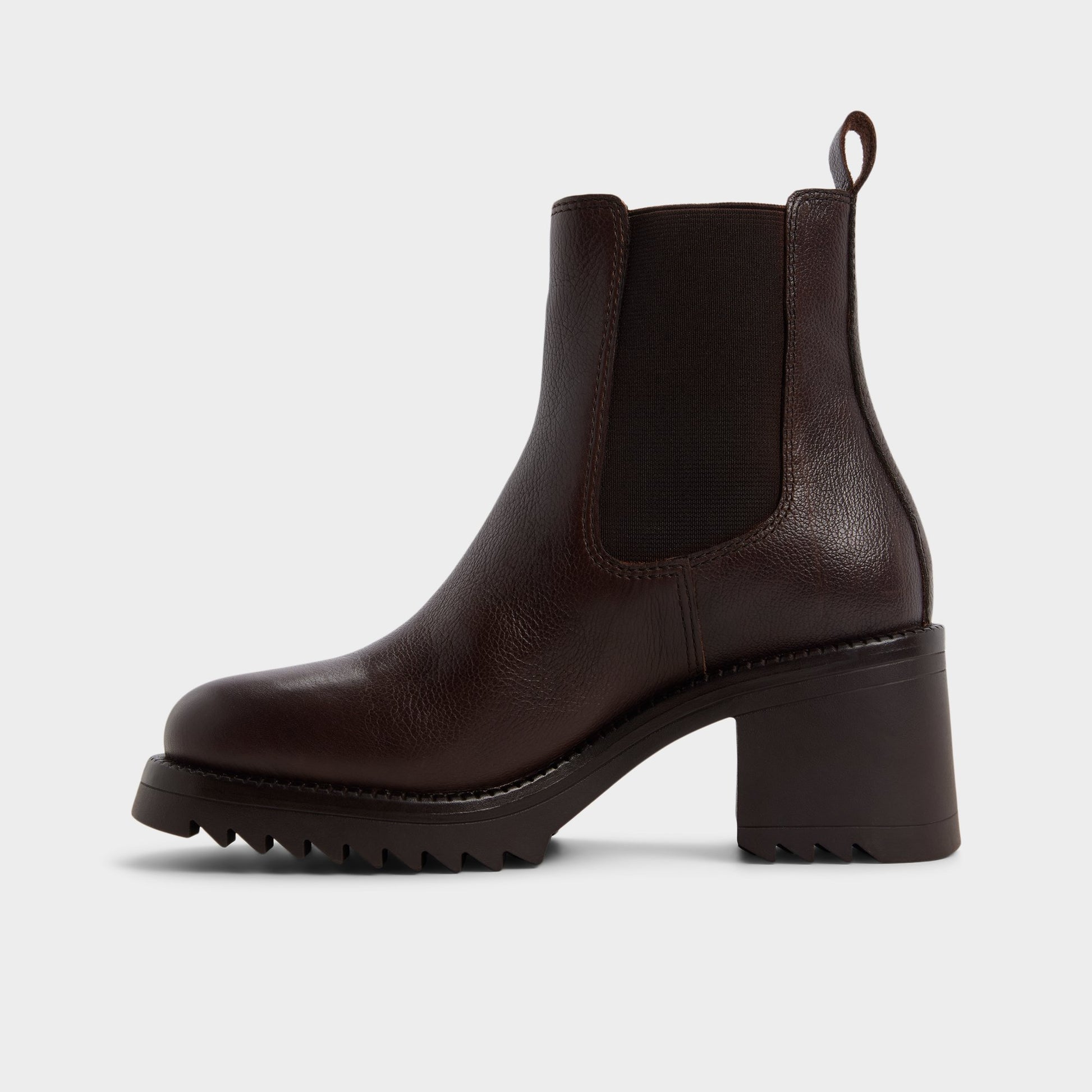 Side view of Medium brown Anneliese Chelsea boot