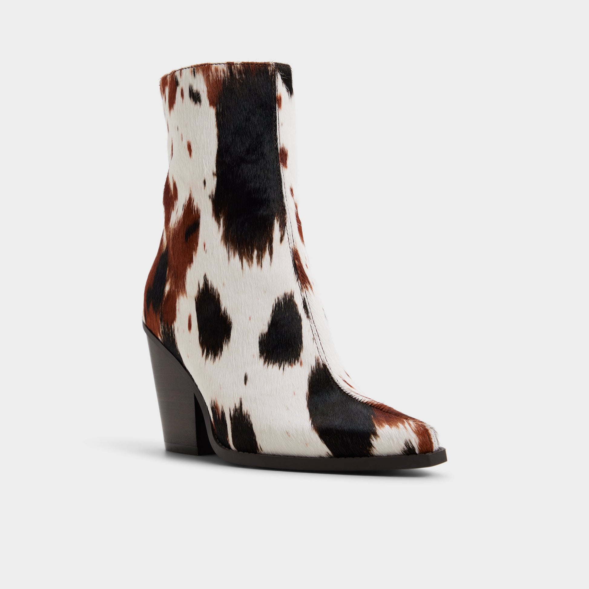 Three-quarter angle of Open brown Norelle Ankle boot's front side
