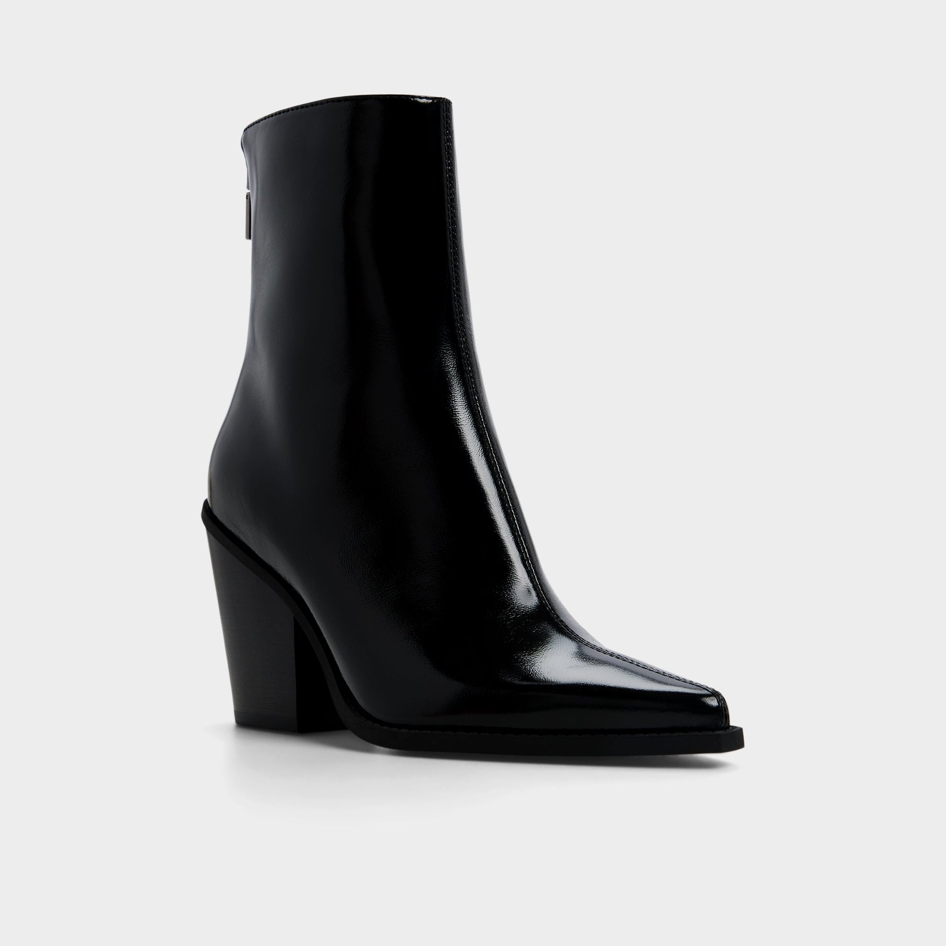 Three-quarter angle of Black Norelle Ankle boot's front side