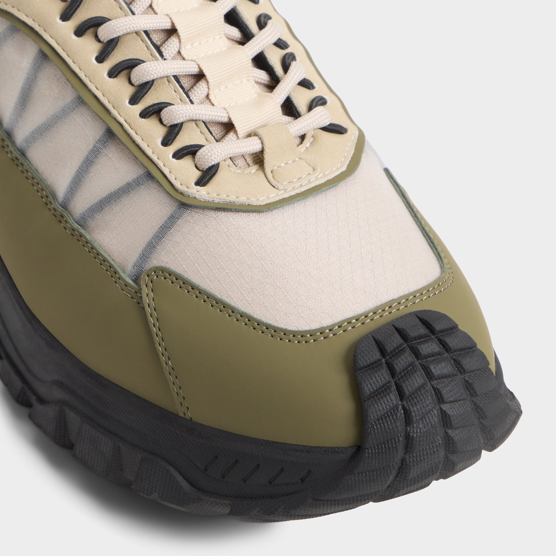 Close-up of the Open green Brent Hiking boot