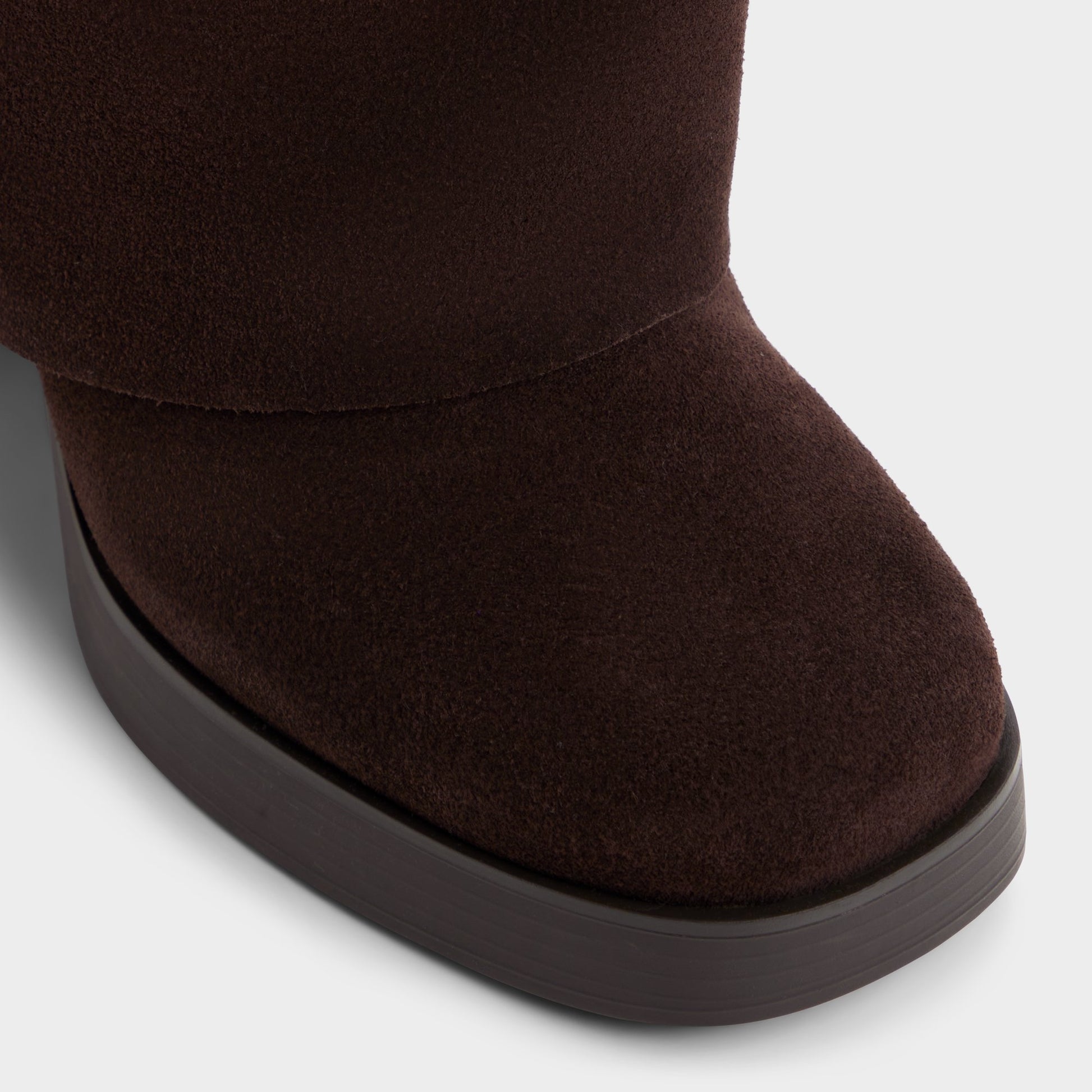 Close-up of the Dark Brown Maeveh Over-the-knee boot