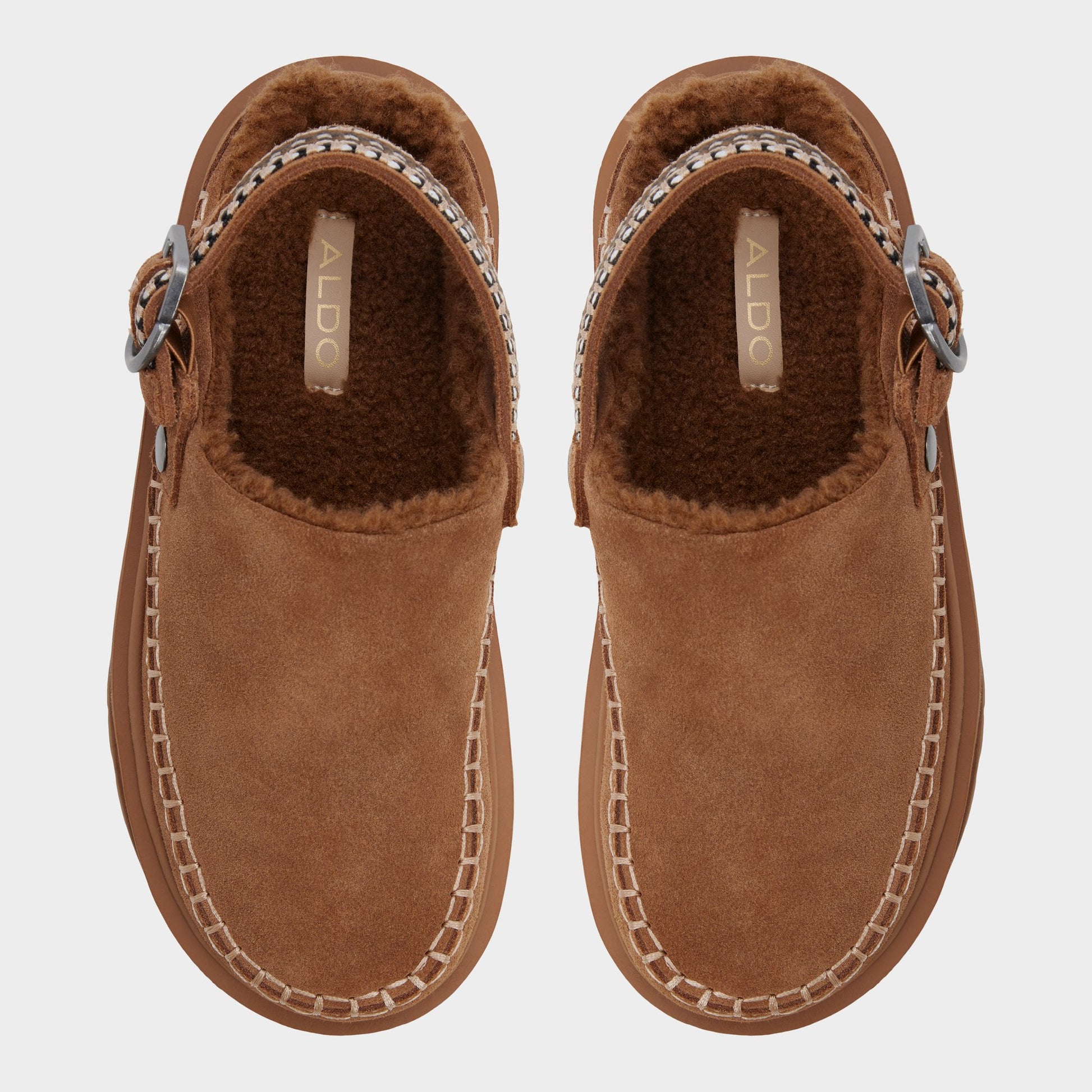 Top-down view of the Medium Brown Mirellie Clog