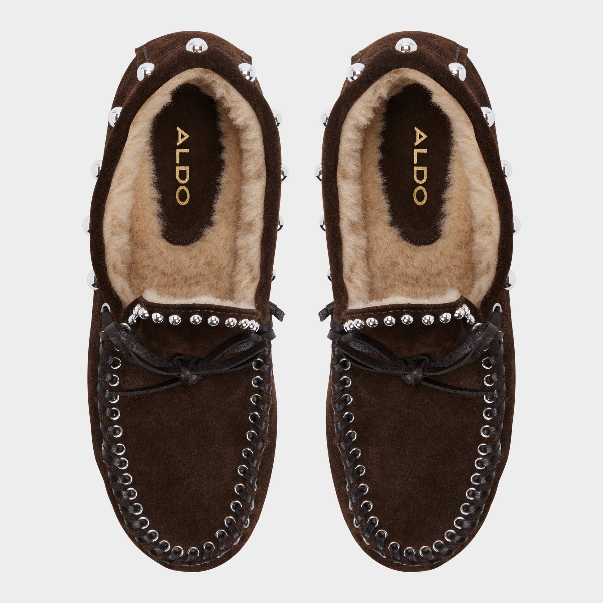 Vue de dessus de la Marron Foncé Patricie Boat shoe