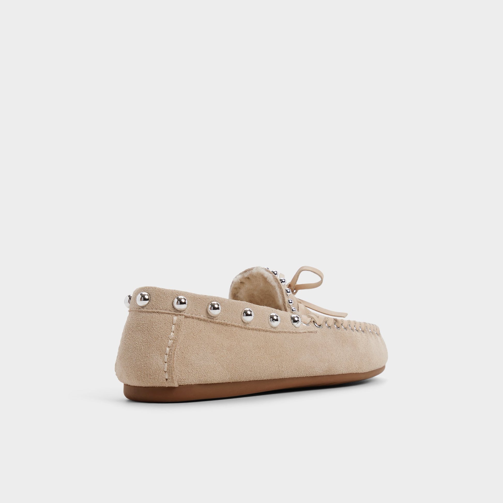 Angle de trois quarts de l'arrière de Sable Patricie Boat shoe