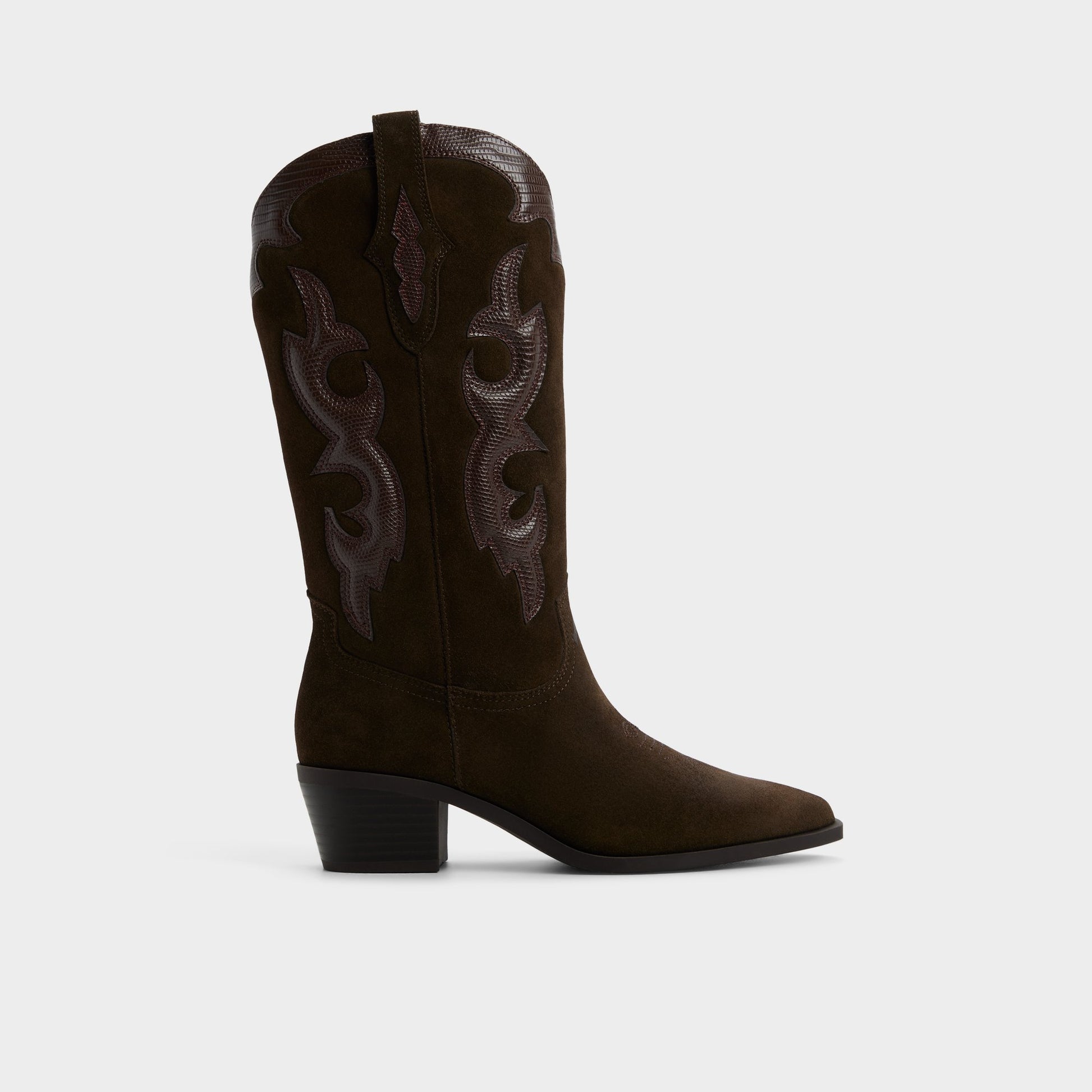 Vue principale de Autre Vert Ybe Botte western mi-mollet pour Femmes
