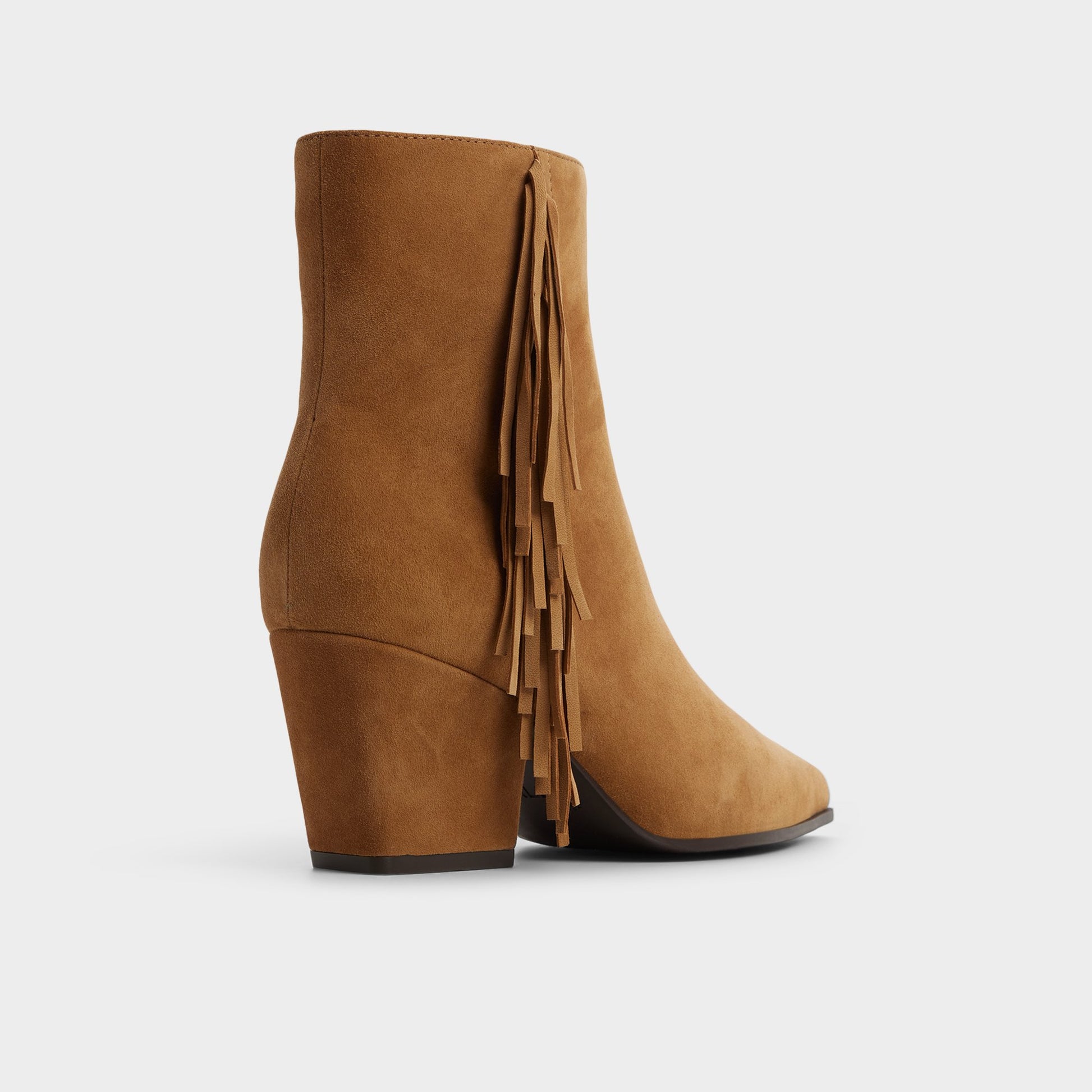 Three-quarter angle of Light Brown Shaniah Ankle boot's back side