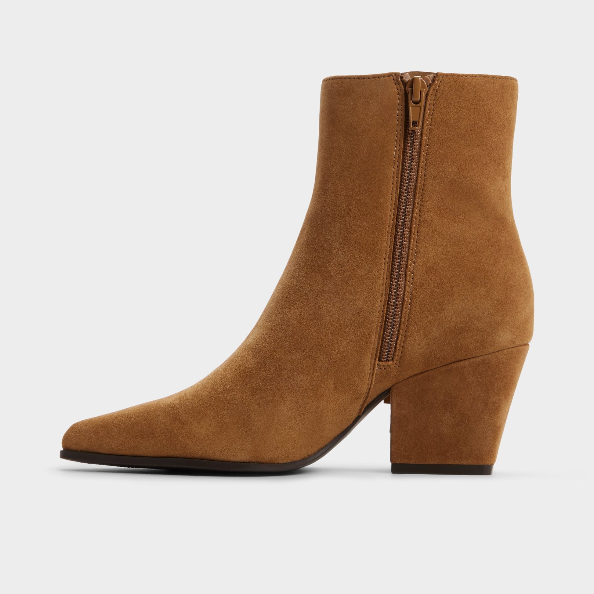 Side view of Light Brown Shaniah Ankle boot