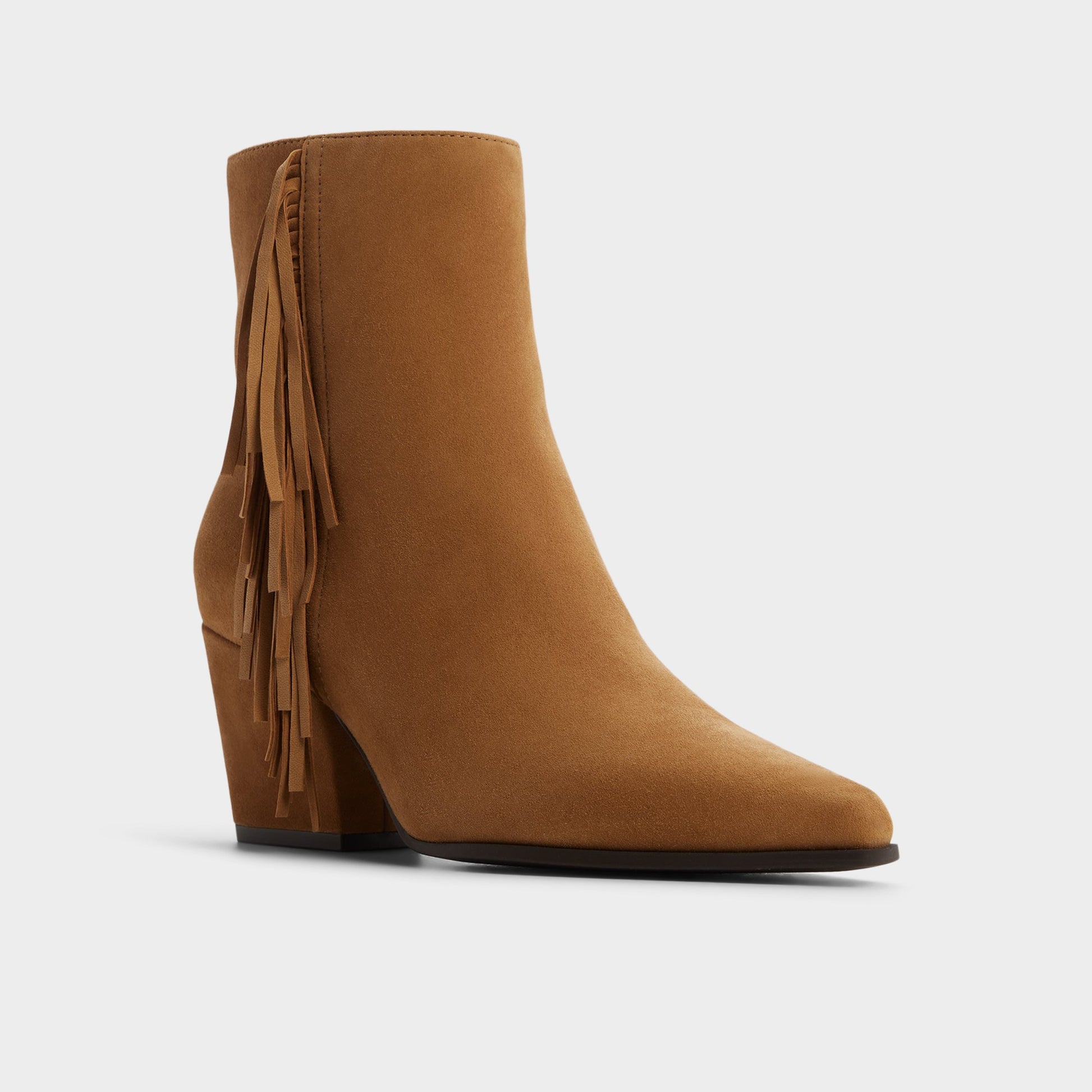 Three-quarter angle of Light Brown Shaniah Ankle boot's front side