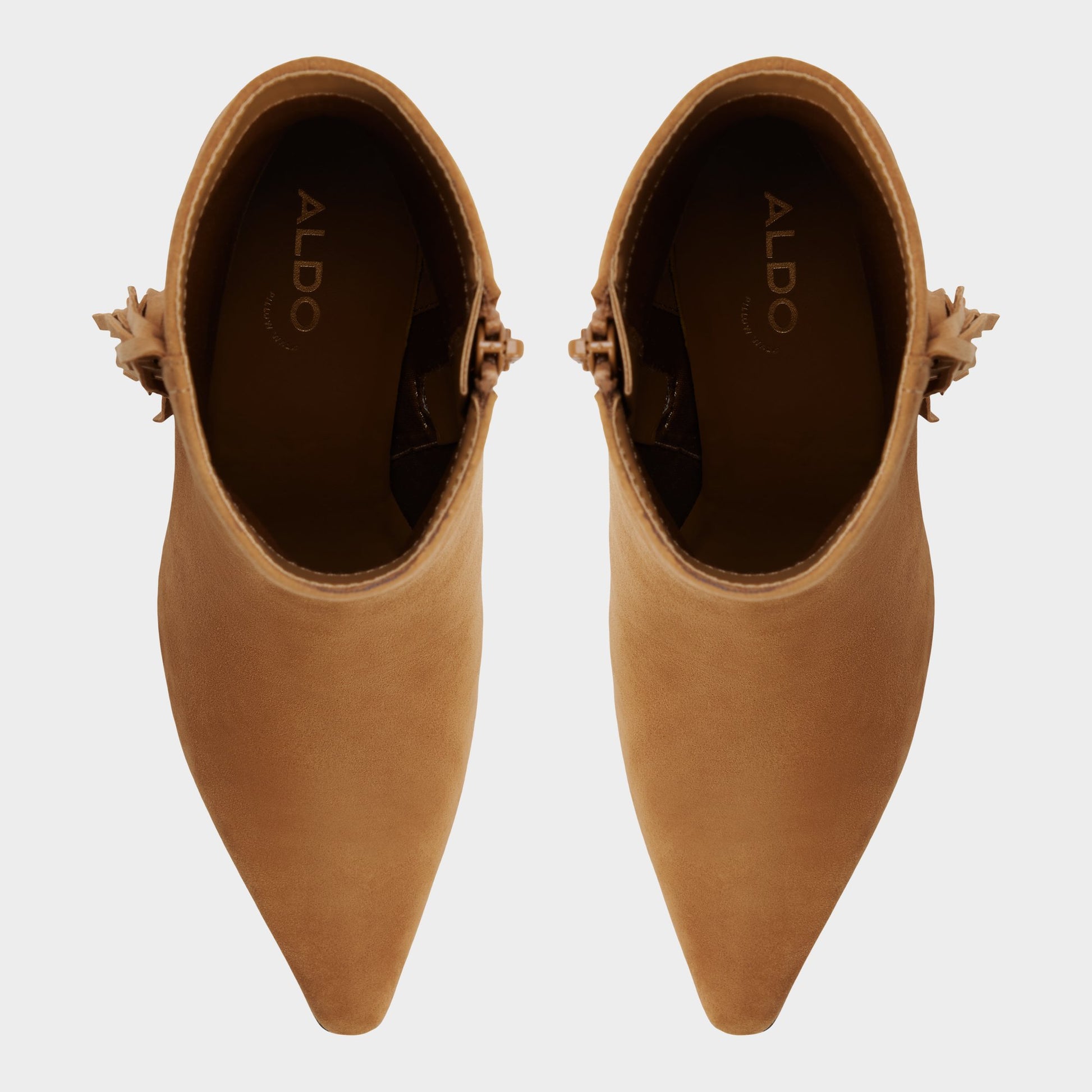 Top-down view of the Light Brown Shaniah Ankle boot