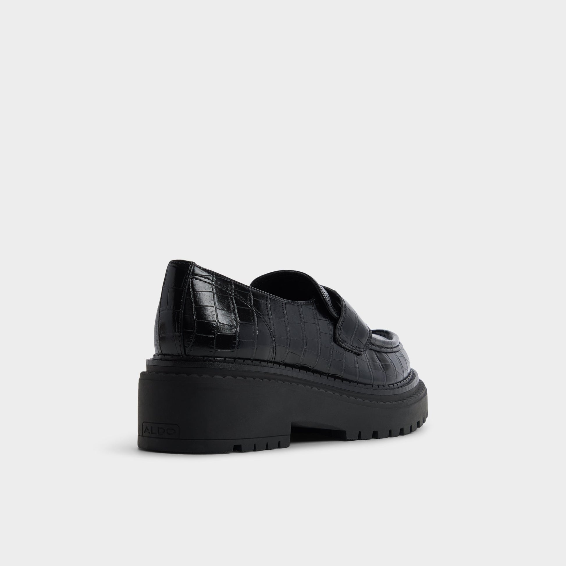 Three-quarter angle of Black Miravelle Loafer's back side