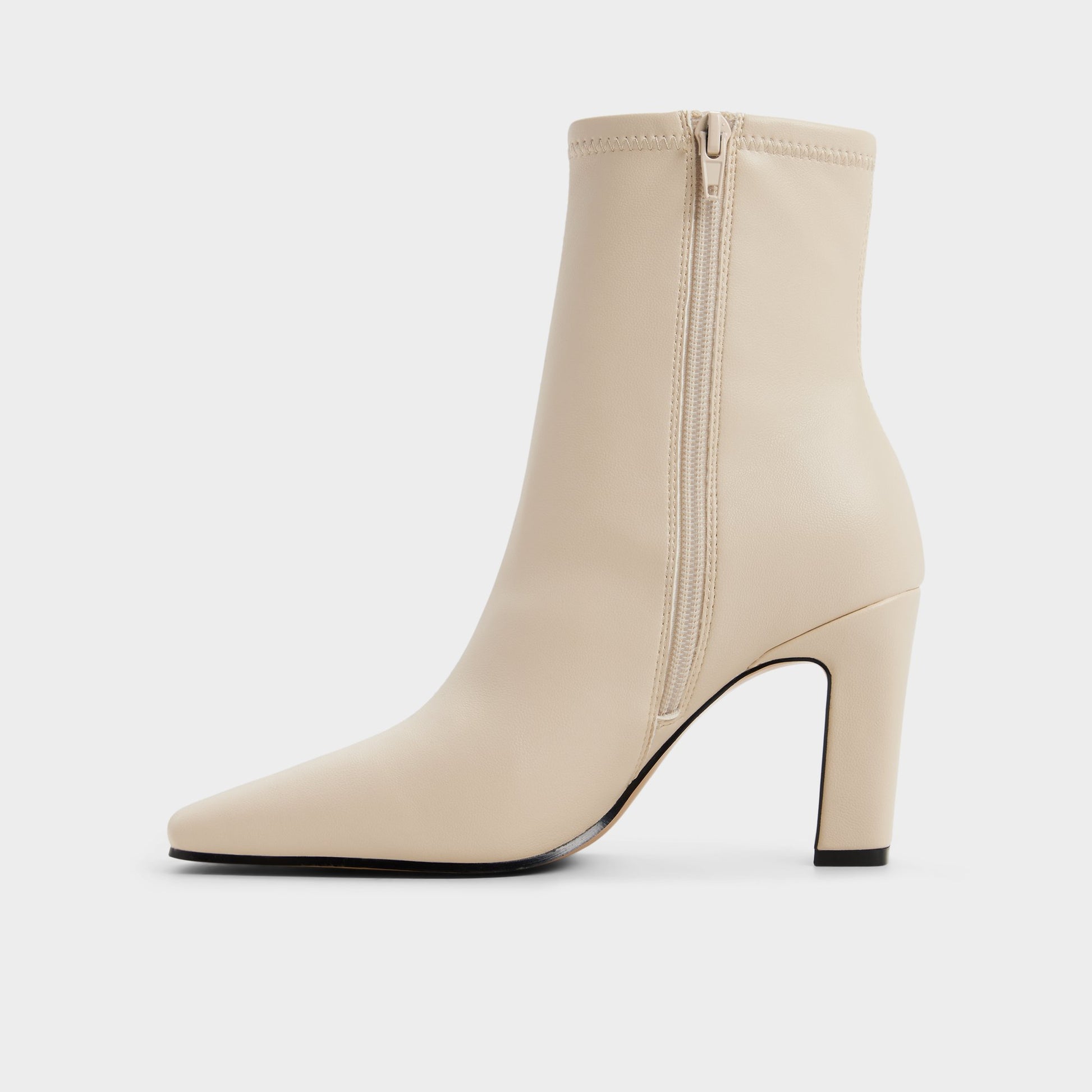 Side view of Cream Cybele Ankle boot