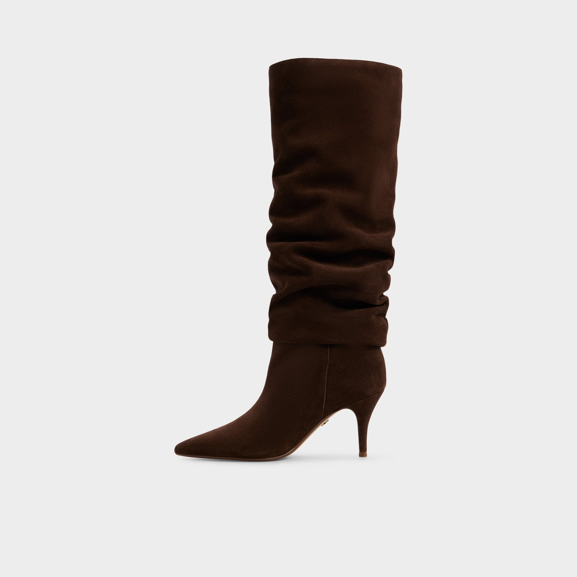 Side view of Medium Brown Kimmia Knee-high boot