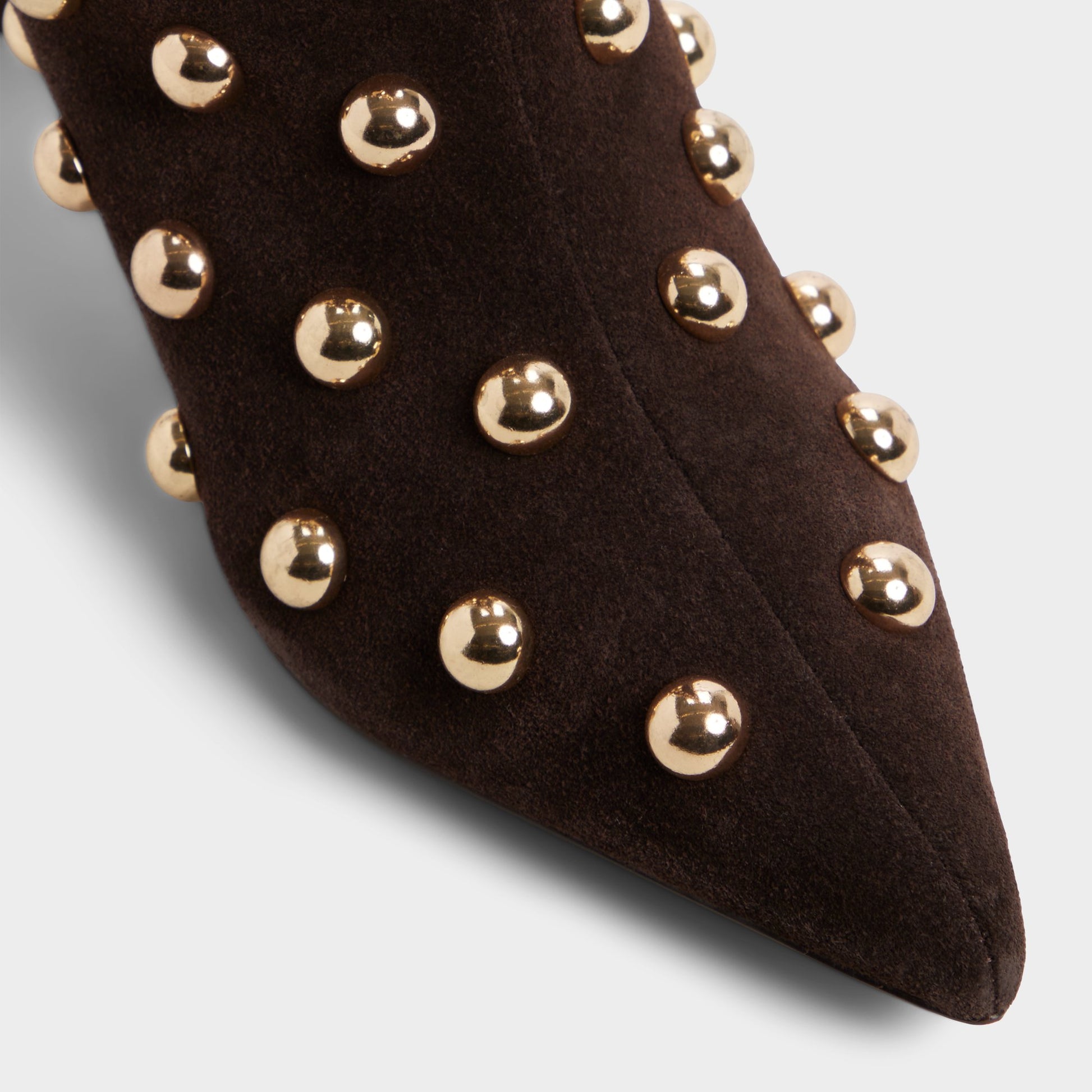 Close-up of the Medium Brown Selora Knee-high boot