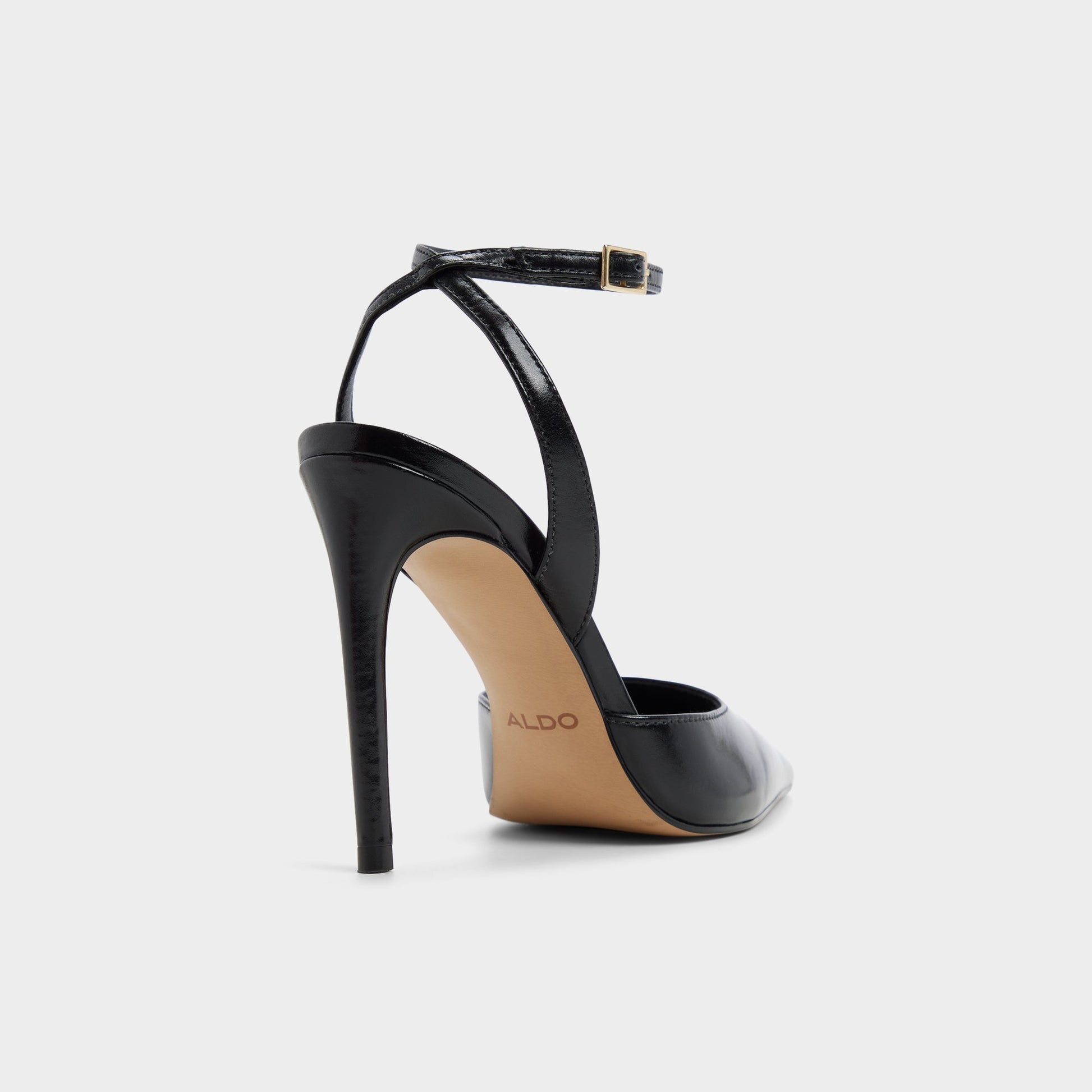 Three-quarter angle of Other Black Nikkolia High heeled shoe's back side
