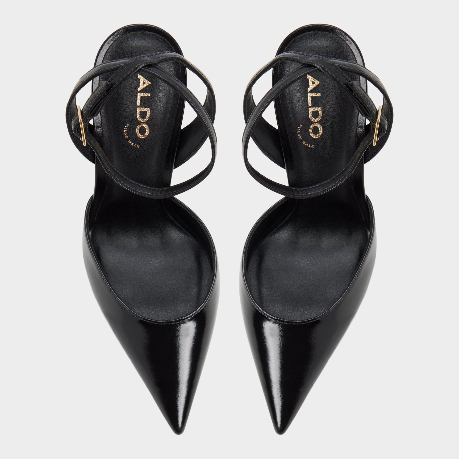 Top-down view of the Other Black Nikkolia High heeled shoe