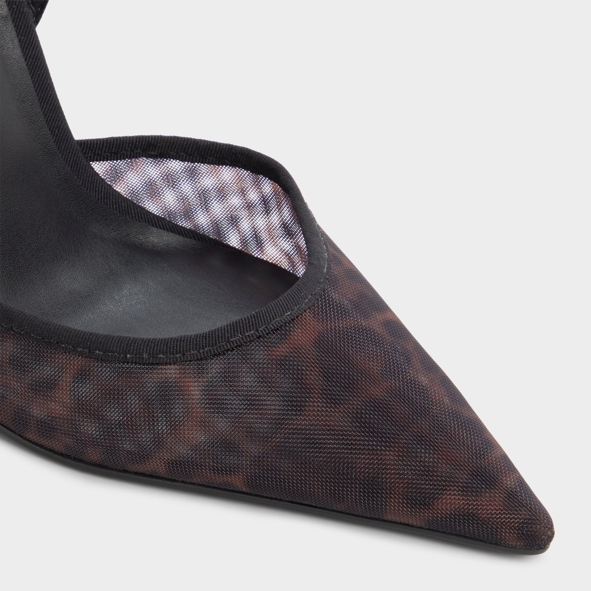 Close-up of the Brown Multi Nikkida Strappy heeled shoe