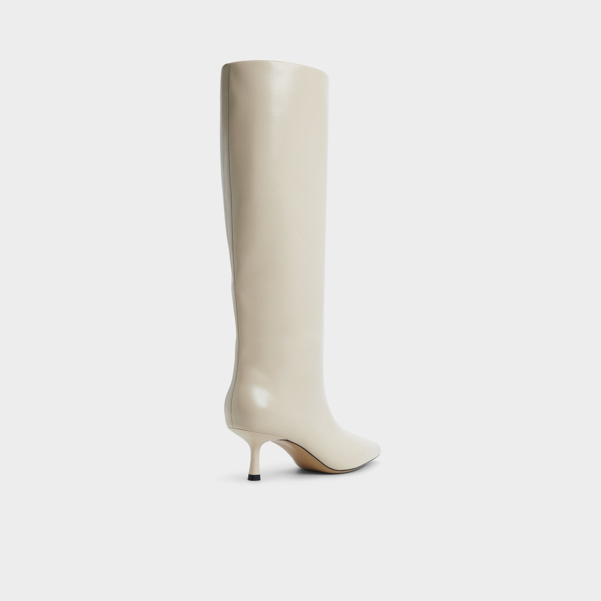 Three-quarter angle of Cream Selora-wc Knee-high boot's back side