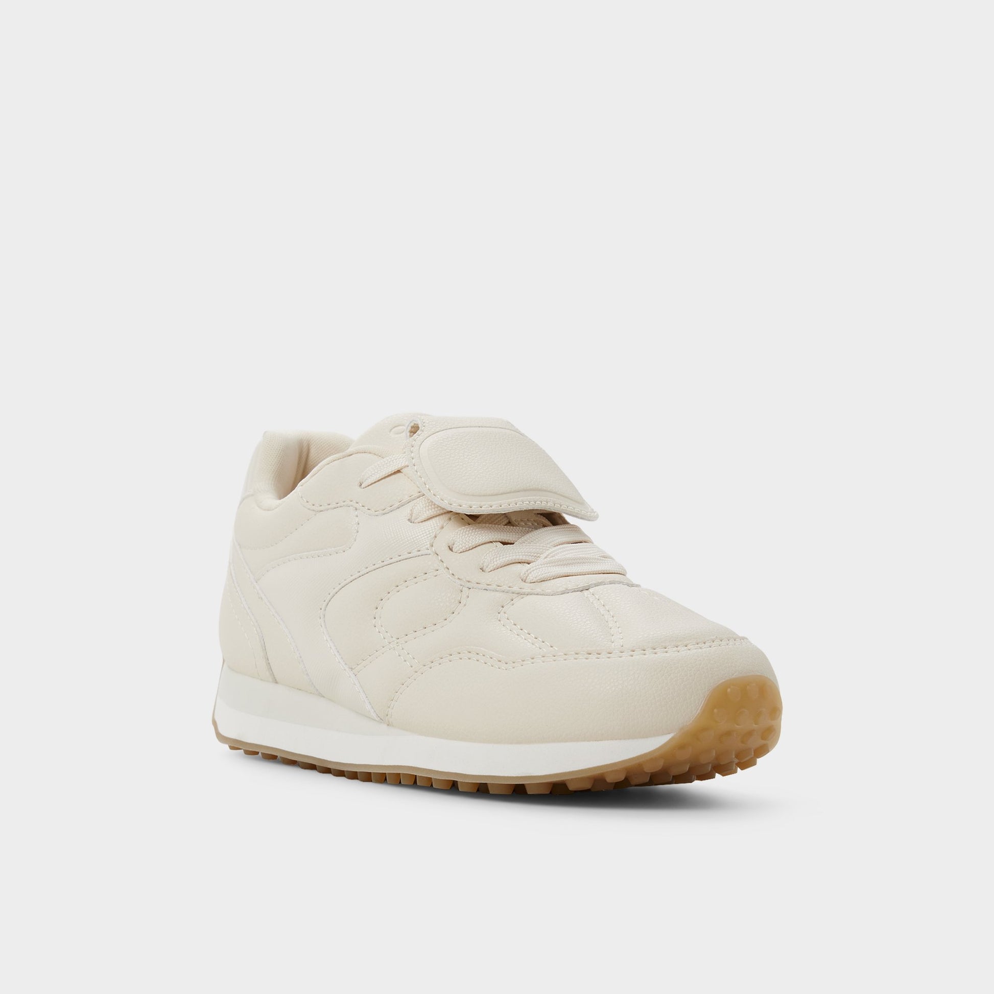 Three-quarter angle of Other white Siyara Jogger sneaker's front side