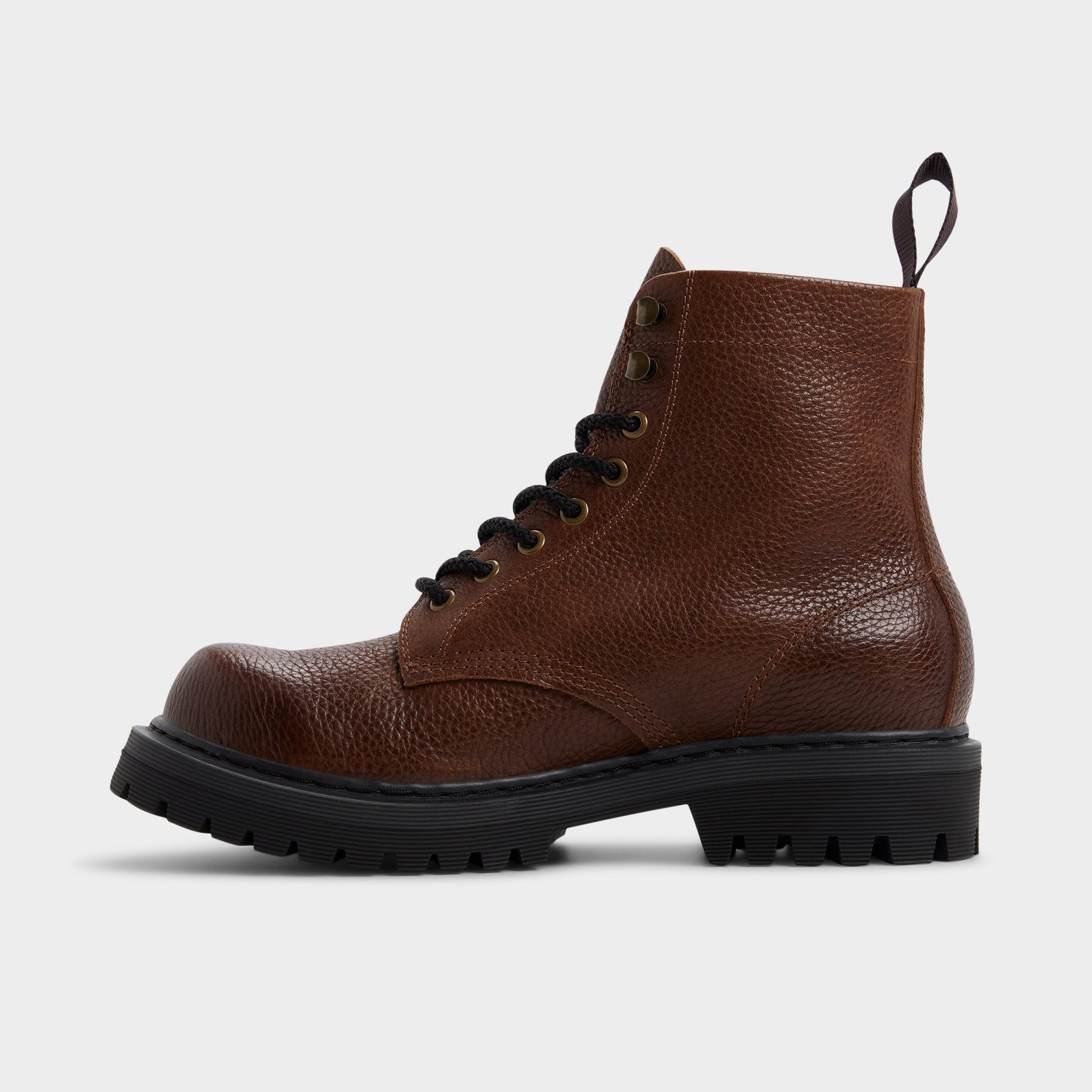 Vue latérale de Marron Foncé Doublezero Botte lacée