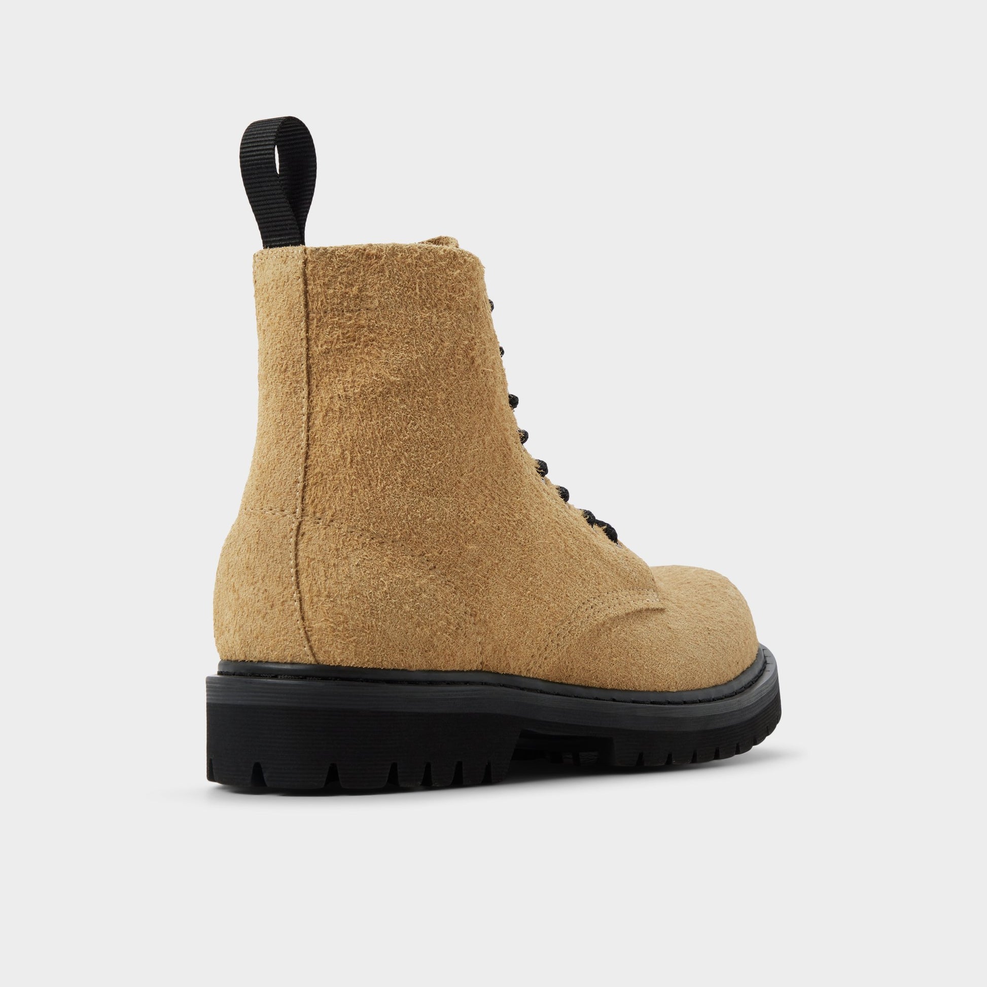 Three-quarter angle of Sand Doublezero Combat boot's back side