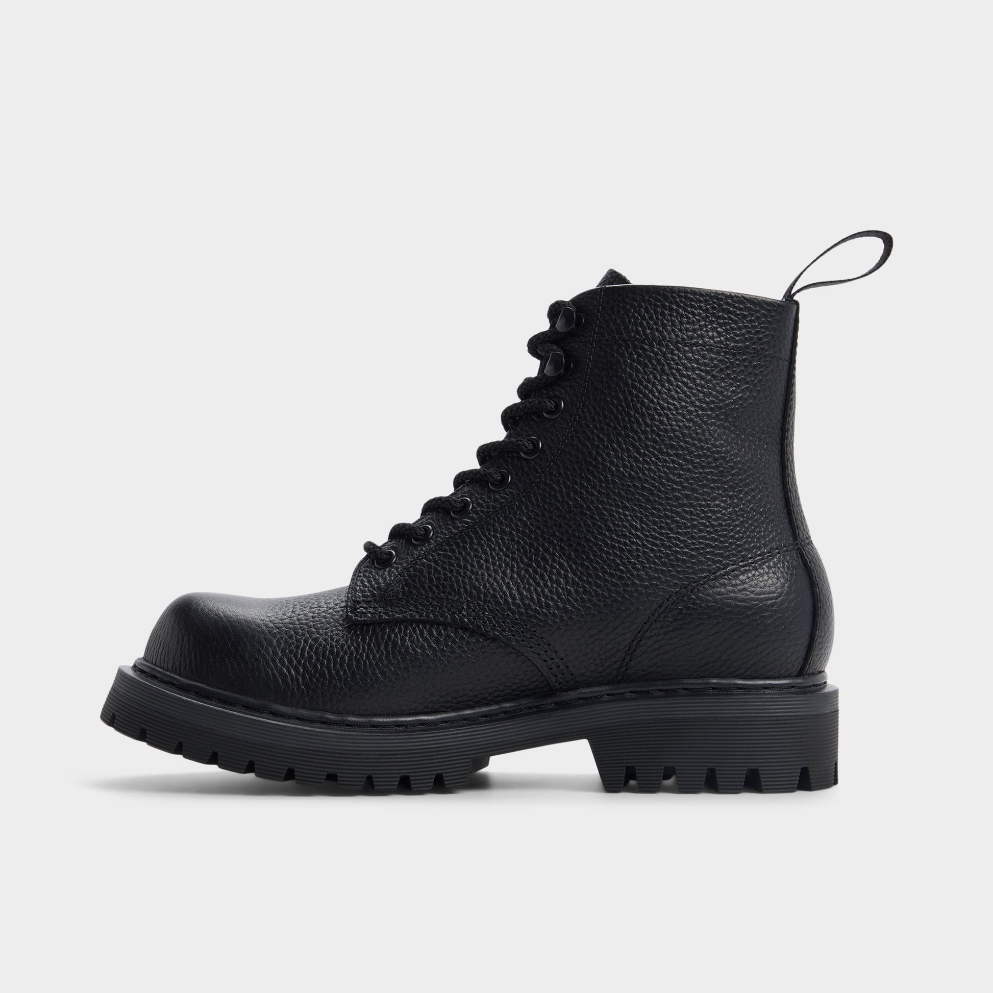 Vue latérale de Autre Noir Doublezero Botte lacée