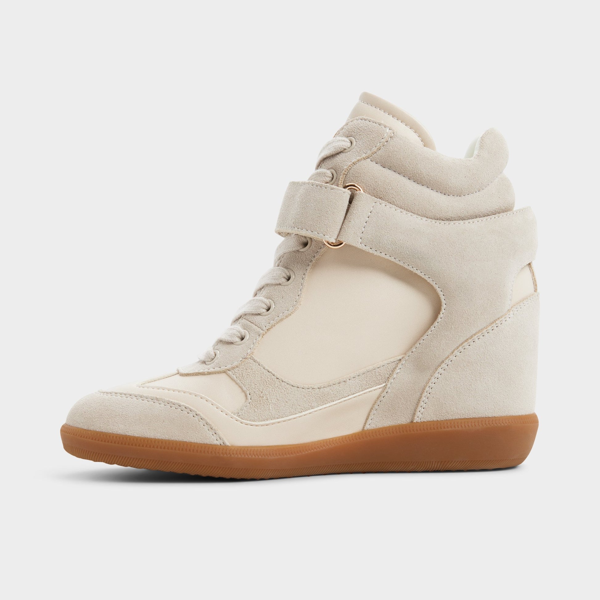 Vue latérale de Blanc/Oss Belisse Talon compensé