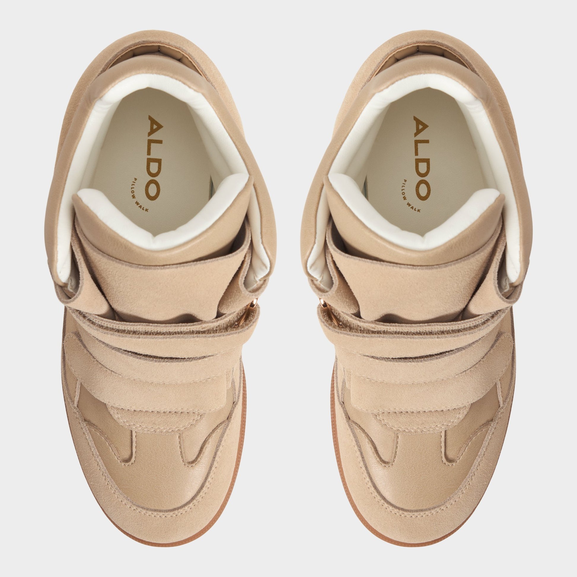 Top-down view of the Sand Bellissamo Wedge sneaker