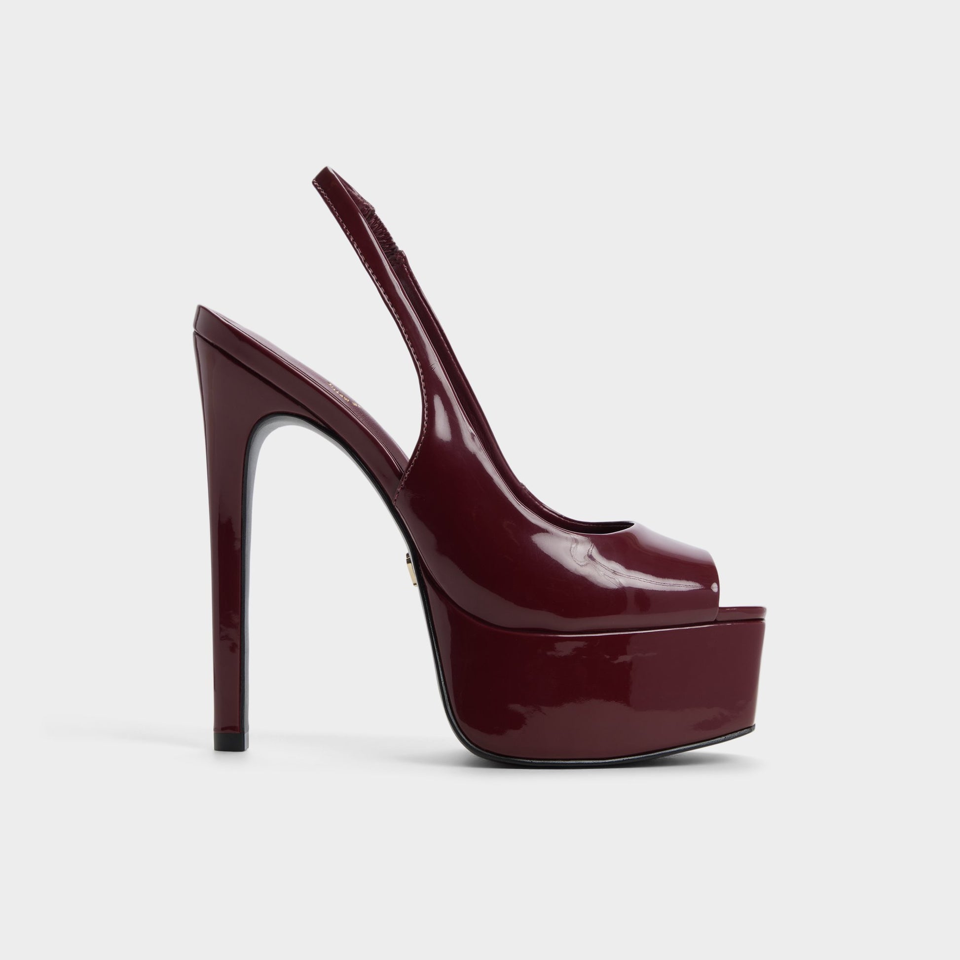Main View of Dark Red Thanlinie Slingback heeled sandal for Womens