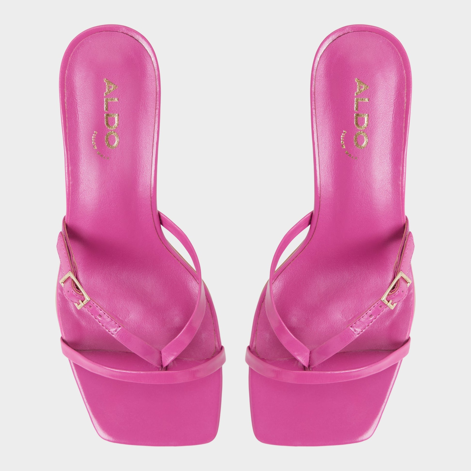 Top-down view of the Dark Pink Gannever Heeled flip flop