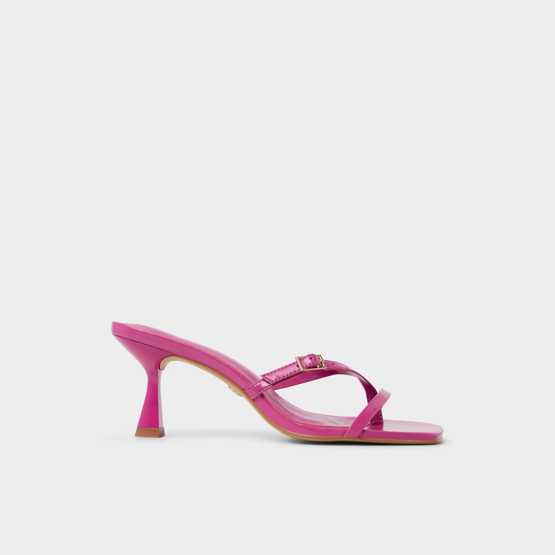 Main View of Dark Pink Gannever Heeled flip flop for Womens