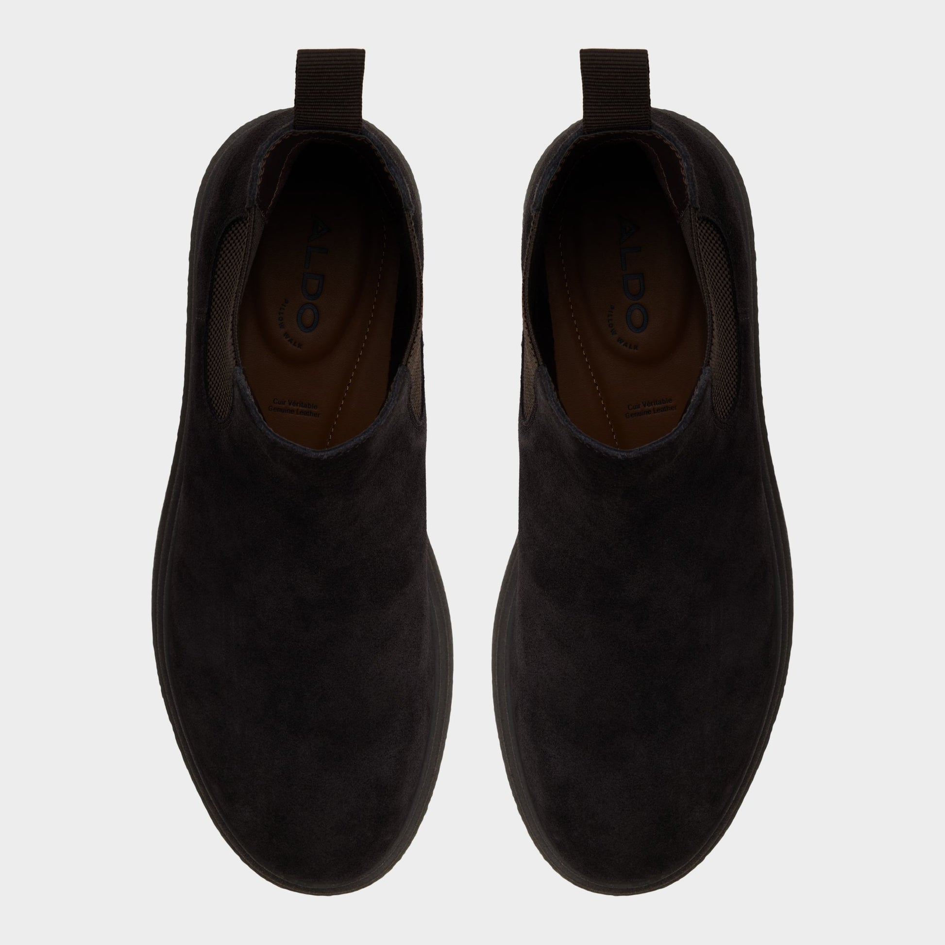 Top-down view of the Dark Brown Zeddyy Chelsea boot