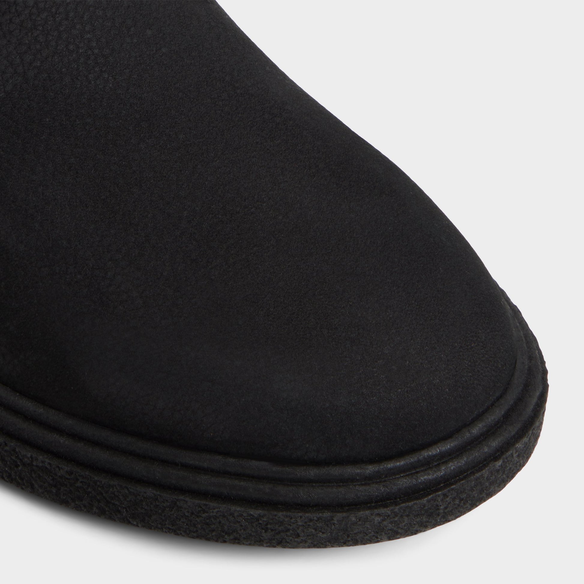 Close-up of the Black Torroo Chukka boot