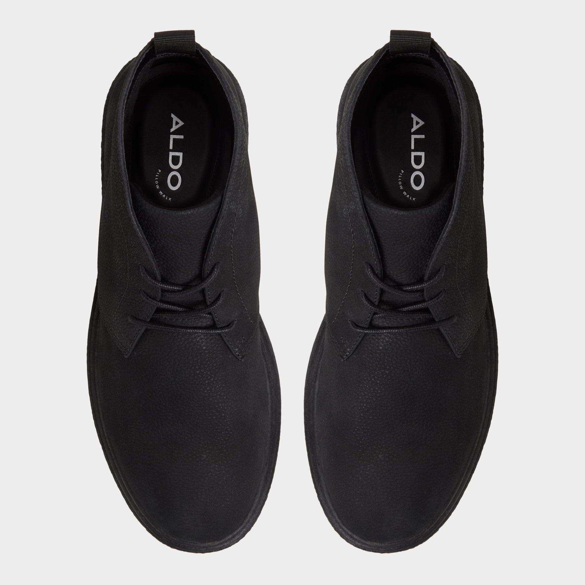Top-down view of the Black Torroo Chukka boot