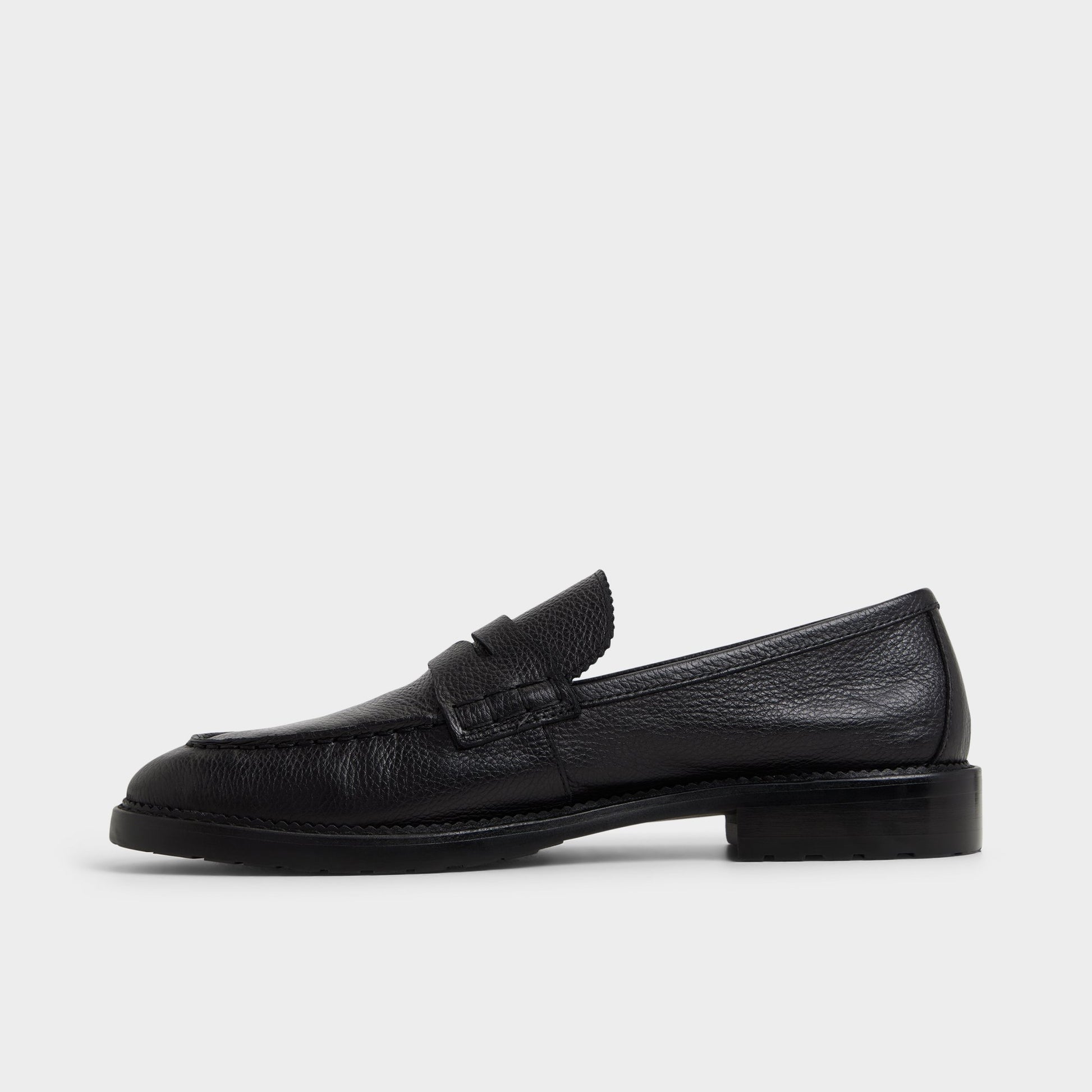 Side view of Open black Melvillee Loafer