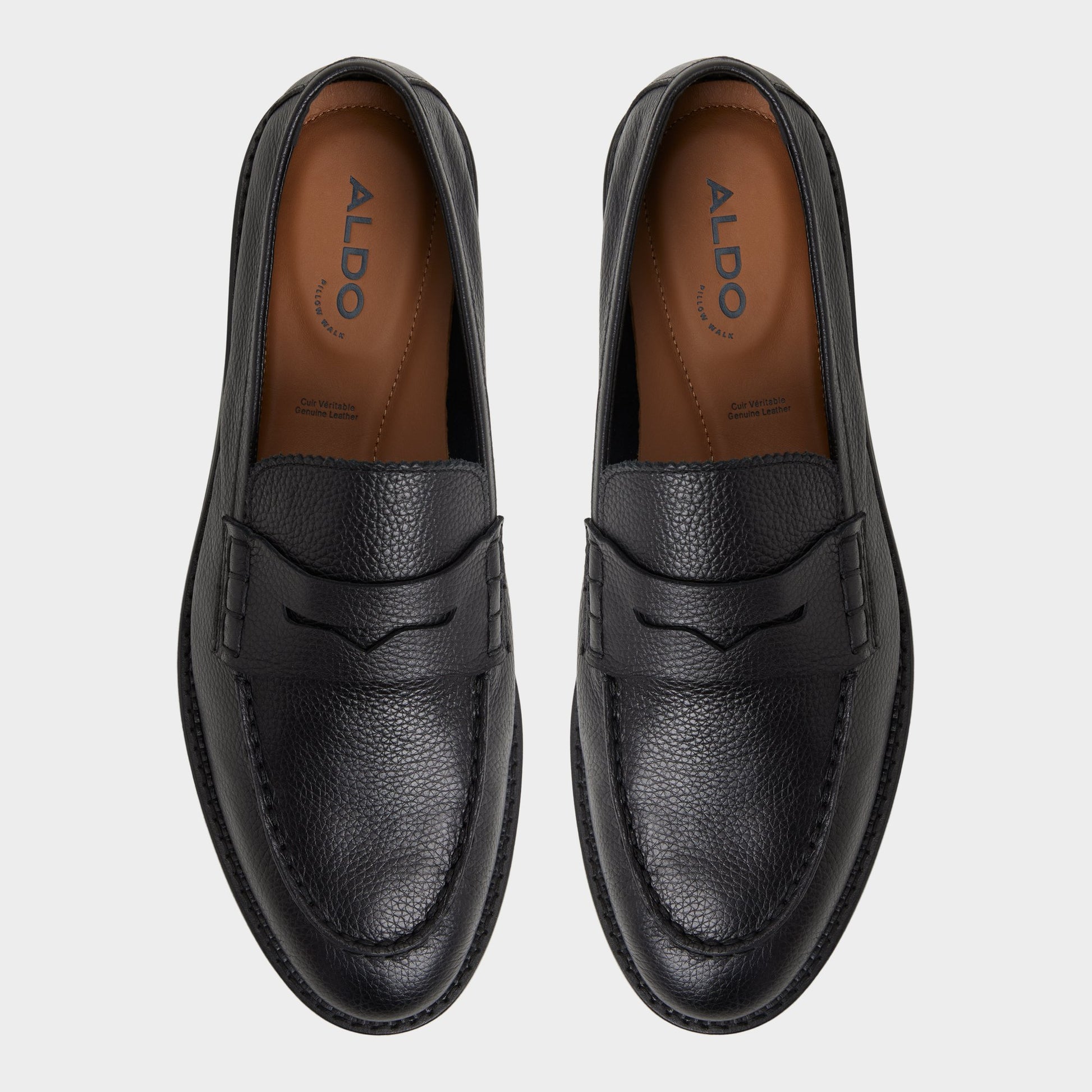 Top-down view of the Open black Melvillee Loafer